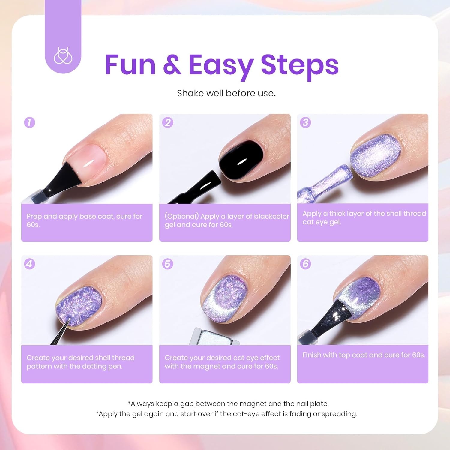 image:imageBeetles Purple Gel Nail Polish Set 6 Colors Nude Deep Purple Pink Glitter Gel Polish Confetti Collection Soak Off Uv Led Nail Art Manicure Kit Gifts for WomenD Pearl Whispering Waves