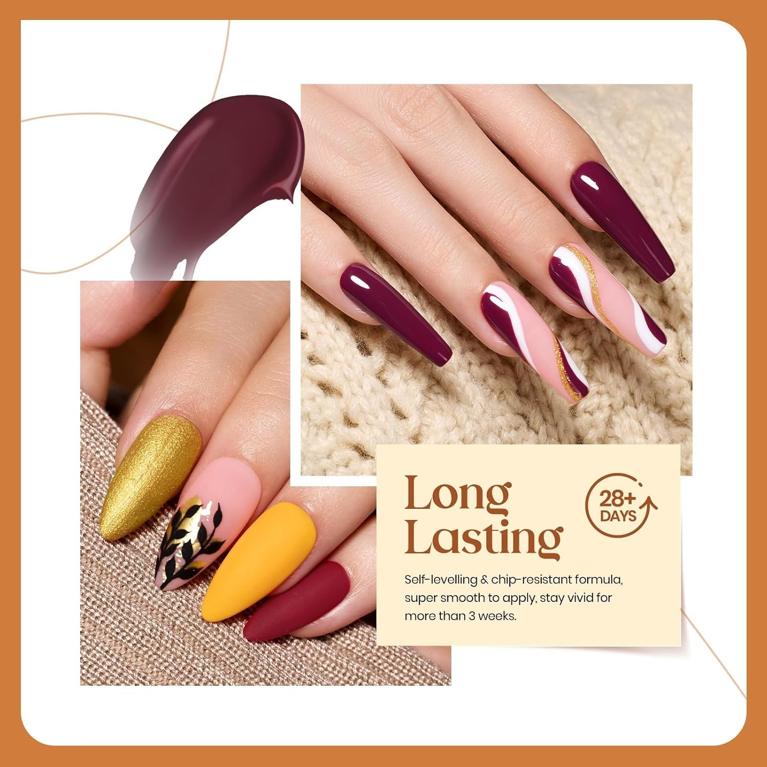 image:imageBeetles Purple Gel Nail Polish Set 6 Colors Nude Deep Purple Pink Glitter Gel Polish Confetti Collection Soak Off Uv Led Nail Art Manicure Kit Gifts for WomenA Mixed Finishes Golden Blessing