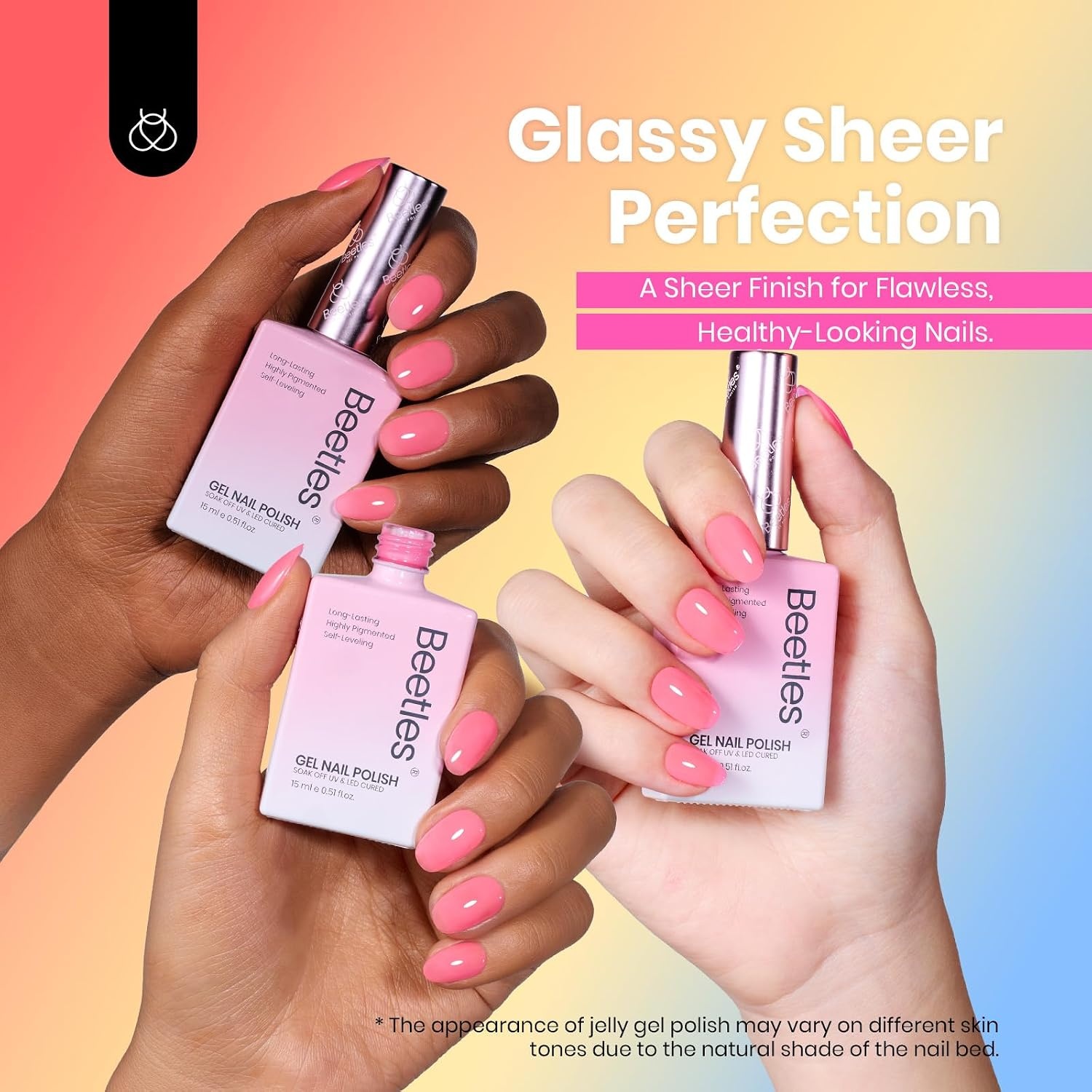 image:imageBeetles Purple Gel Nail Polish Set 6 Colors Nude Deep Purple Pink Glitter Gel Polish Confetti Collection Soak Off Uv Led Nail Art Manicure Kit Gifts for WomenF Sheer Gel Neon Jelly