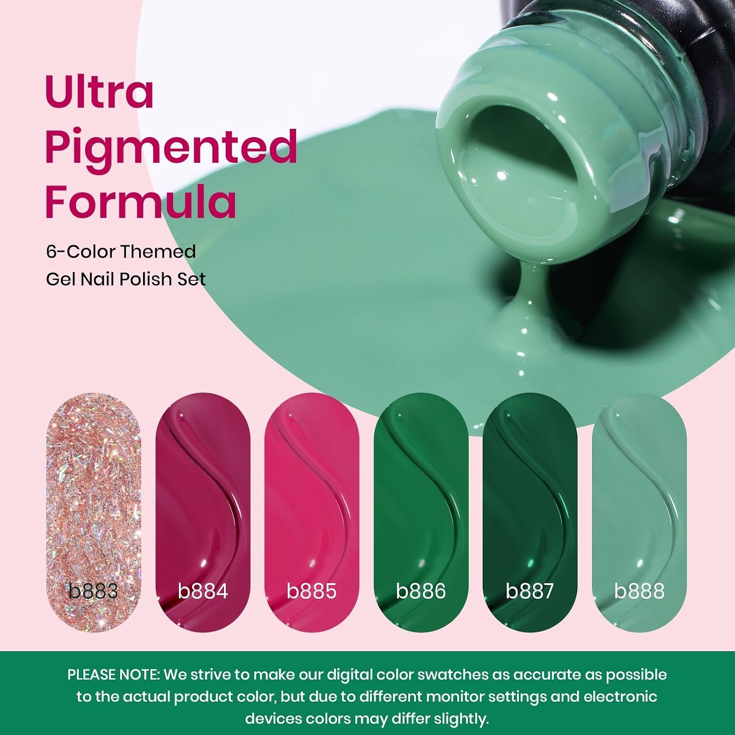 image:imageBeetles Purple Gel Nail Polish Set 6 Colors Nude Deep Purple Pink Glitter Gel Polish Confetti Collection Soak Off Uv Led Nail Art Manicure Kit Gifts for WomenB Mixed Finishes Tipsy Jazz
