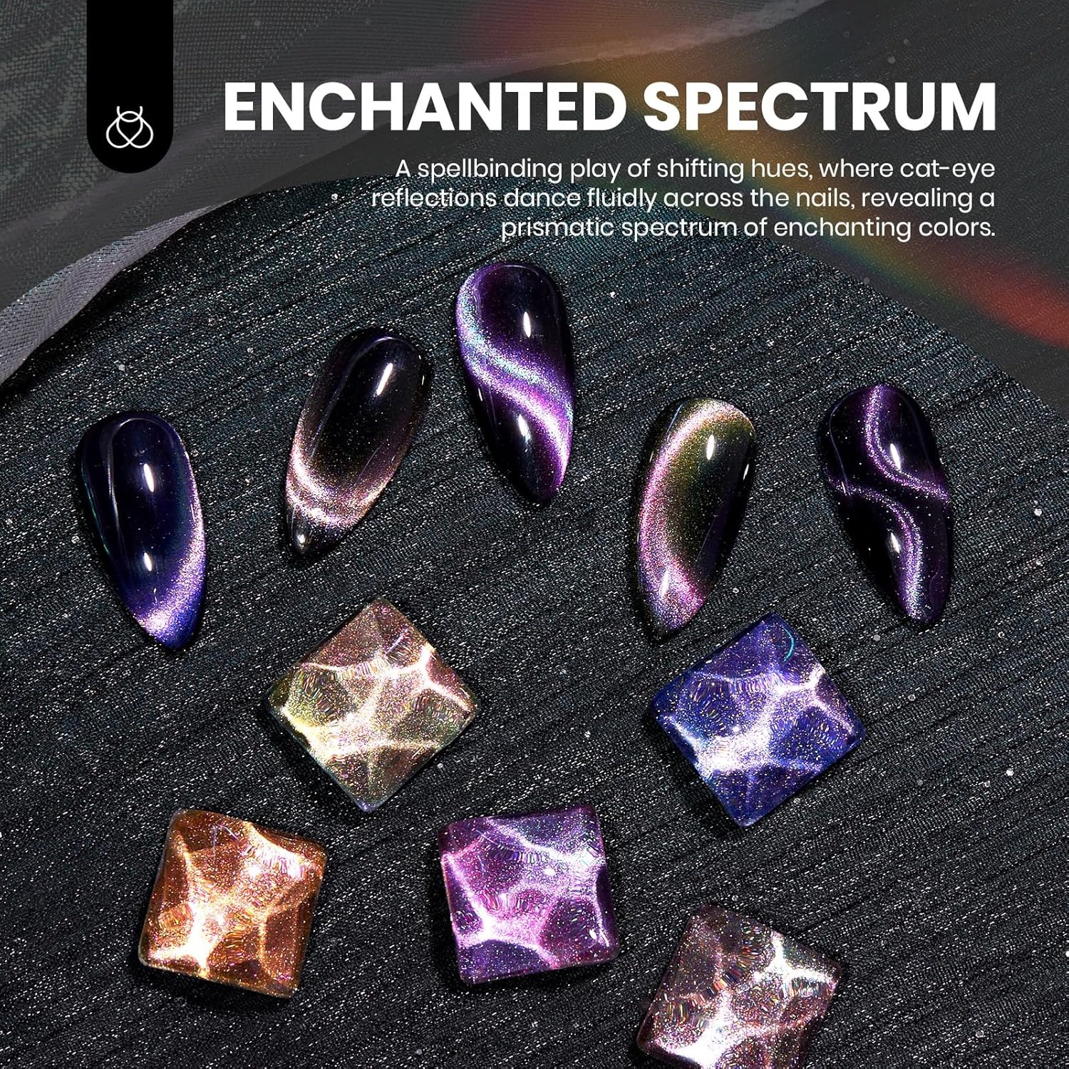 image:imageBeetles Purple Gel Nail Polish Set 6 Colors Nude Deep Purple Pink Glitter Gel Polish Confetti Collection Soak Off Uv Led Nail Art Manicure Kit Gifts for WomenA Glassy Enchanted Spectrum