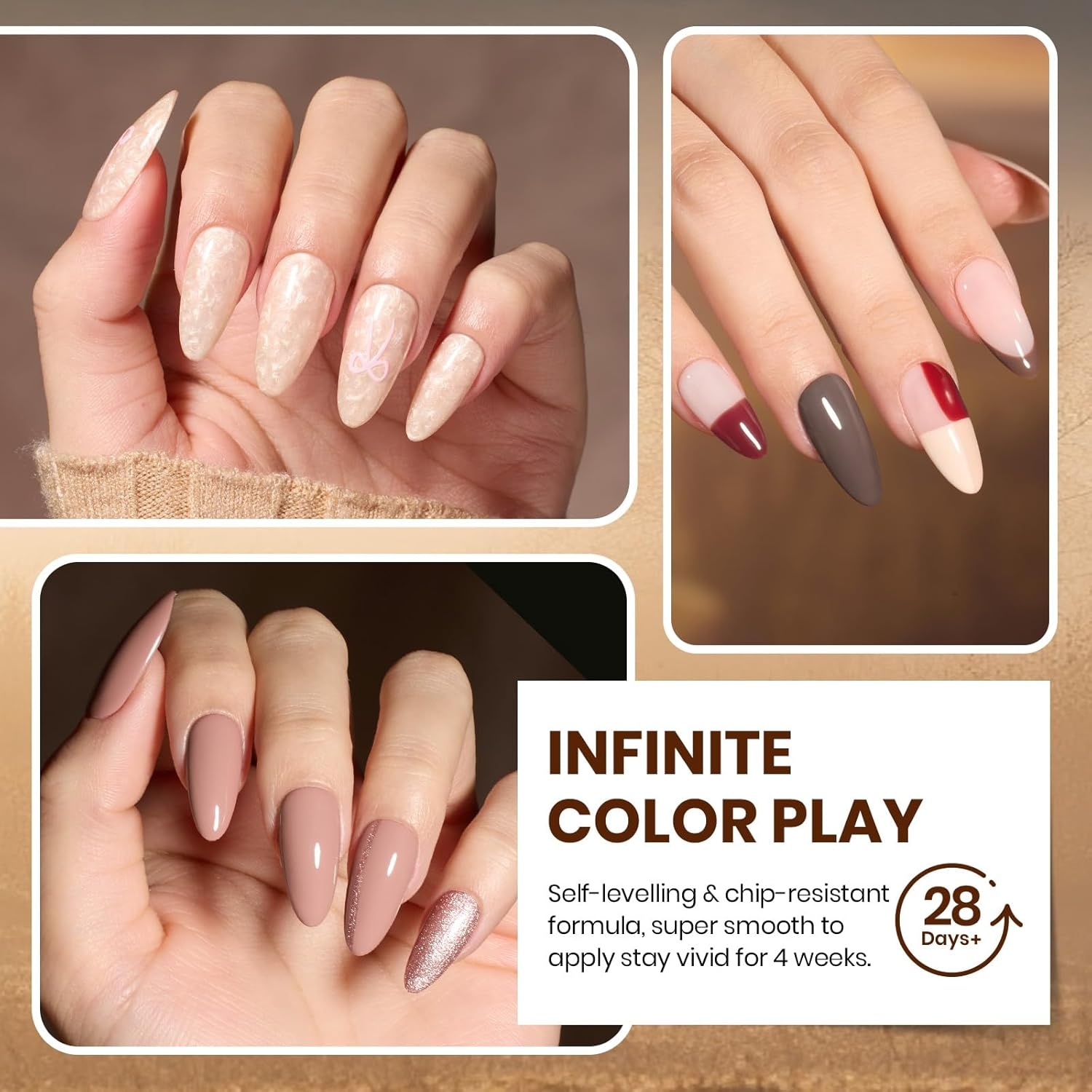 image:imageBeetles Stellar Sonata Cat Eye Gel Nail Polish Set 36 Colors Christmas Gel Nail Kit Magnetic Red Green Purple Brown Burgundy Base Glossy Matte Top Coat Soak off UV Salon Nail Art Gift for Women00 Warm Mist