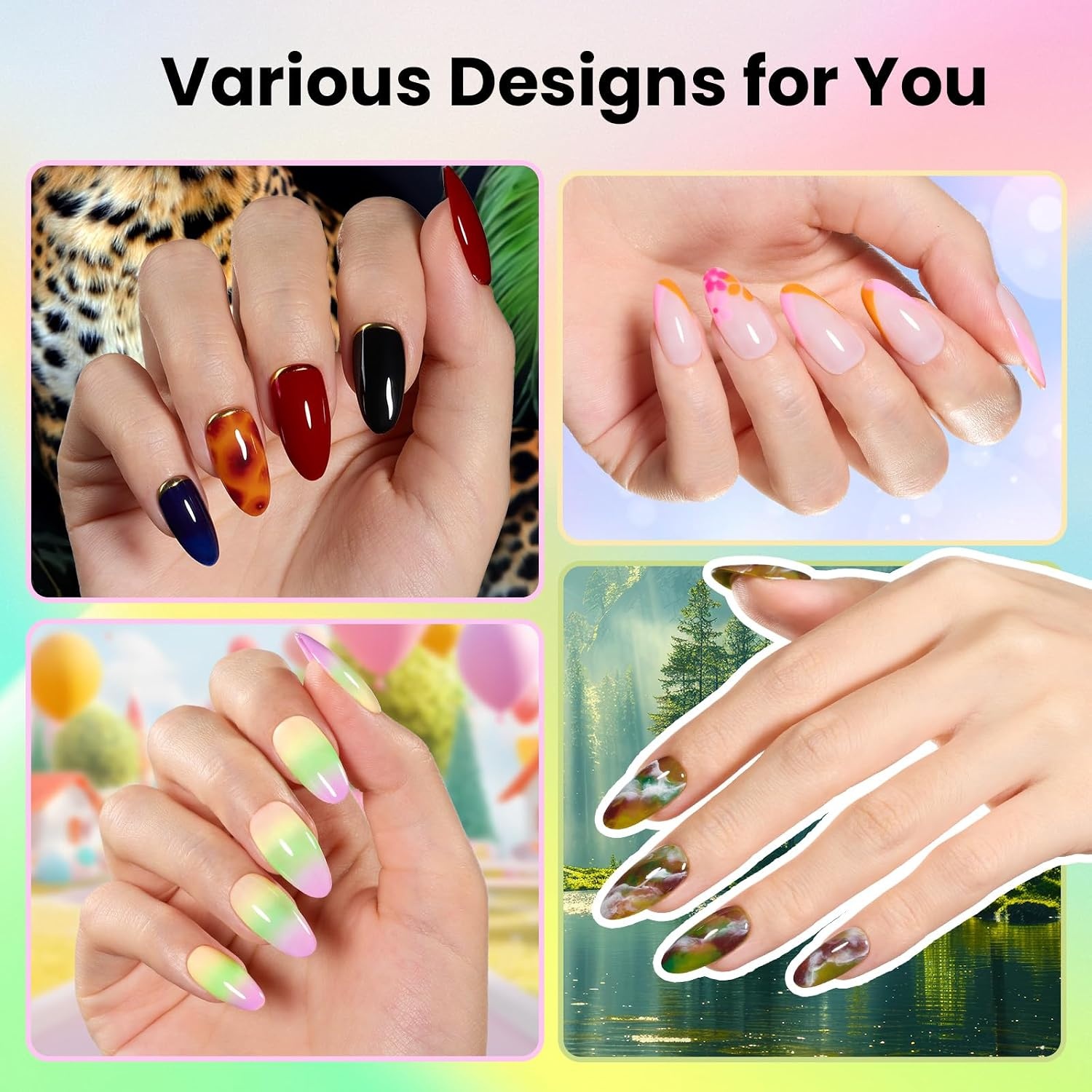 image:imageBeetles Stellar Sonata Cat Eye Gel Nail Polish Set 36 Colors Christmas Gel Nail Kit Magnetic Red Green Purple Brown Burgundy Base Glossy Matte Top Coat Soak off UV Salon Nail Art Gift for Women0 Color Enchantment