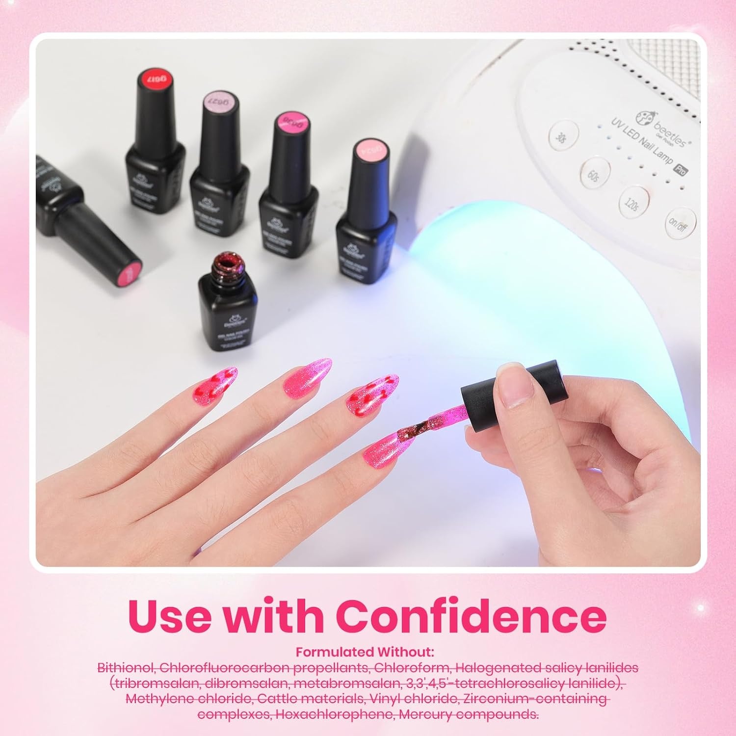 image:imageBeetles Stellar Sonata Cat Eye Gel Nail Polish Set 36 Colors Christmas Gel Nail Kit Magnetic Red Green Purple Brown Burgundy Base Glossy Matte Top Coat Soak off UV Salon Nail Art Gift for WomenLoves Prism