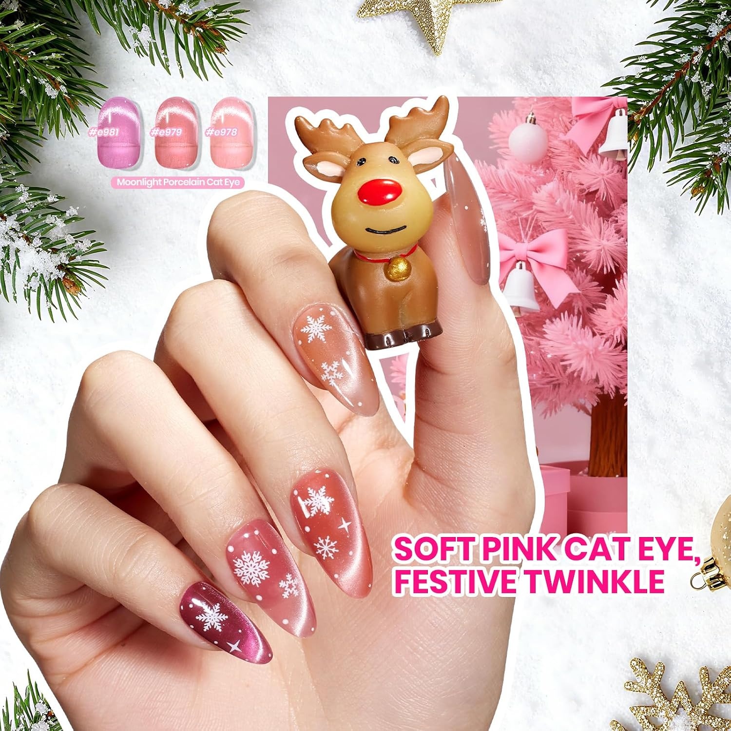 image:imageBeetles Stellar Sonata Cat Eye Gel Nail Polish Set 36 Colors Christmas Gel Nail Kit Magnetic Red Green Purple Brown Burgundy Base Glossy Matte Top Coat Soak off UV Salon Nail Art Gift for Women000Stellar Sonata
