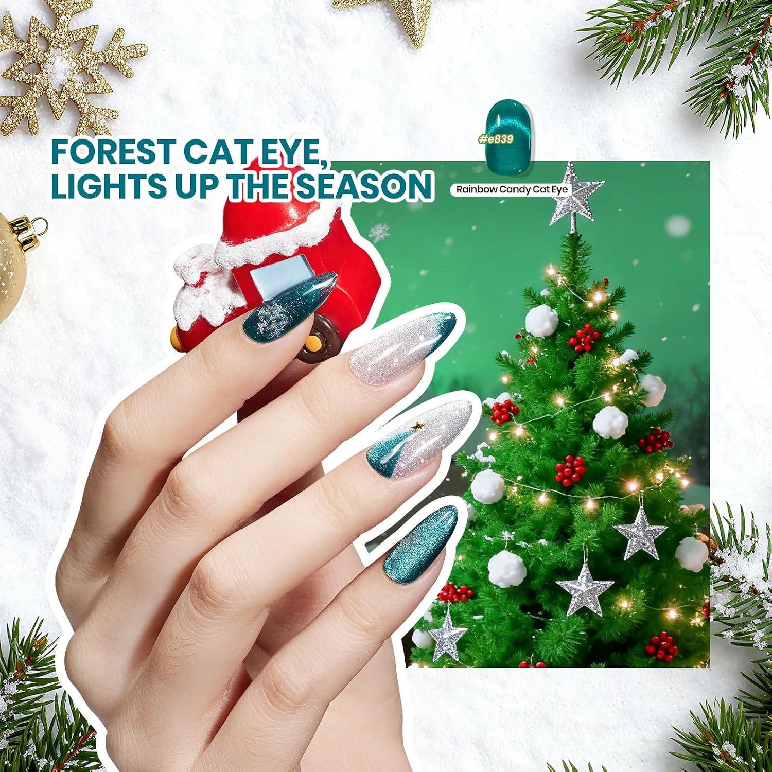 image:imageBeetles Stellar Sonata Cat Eye Gel Nail Polish Set 36 Colors Christmas Gel Nail Kit Magnetic Red Green Purple Brown Burgundy Base Glossy Matte Top Coat Soak off UV Salon Nail Art Gift for Women000Stellar Sonata