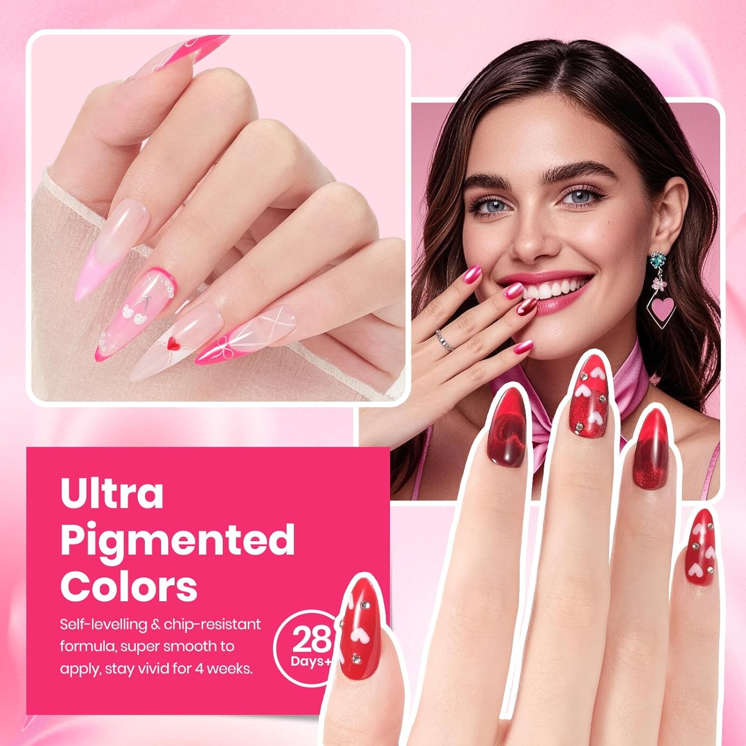 image:imageBeetles Stellar Sonata Cat Eye Gel Nail Polish Set 36 Colors Christmas Gel Nail Kit Magnetic Red Green Purple Brown Burgundy Base Glossy Matte Top Coat Soak off UV Salon Nail Art Gift for WomenLoves Prism