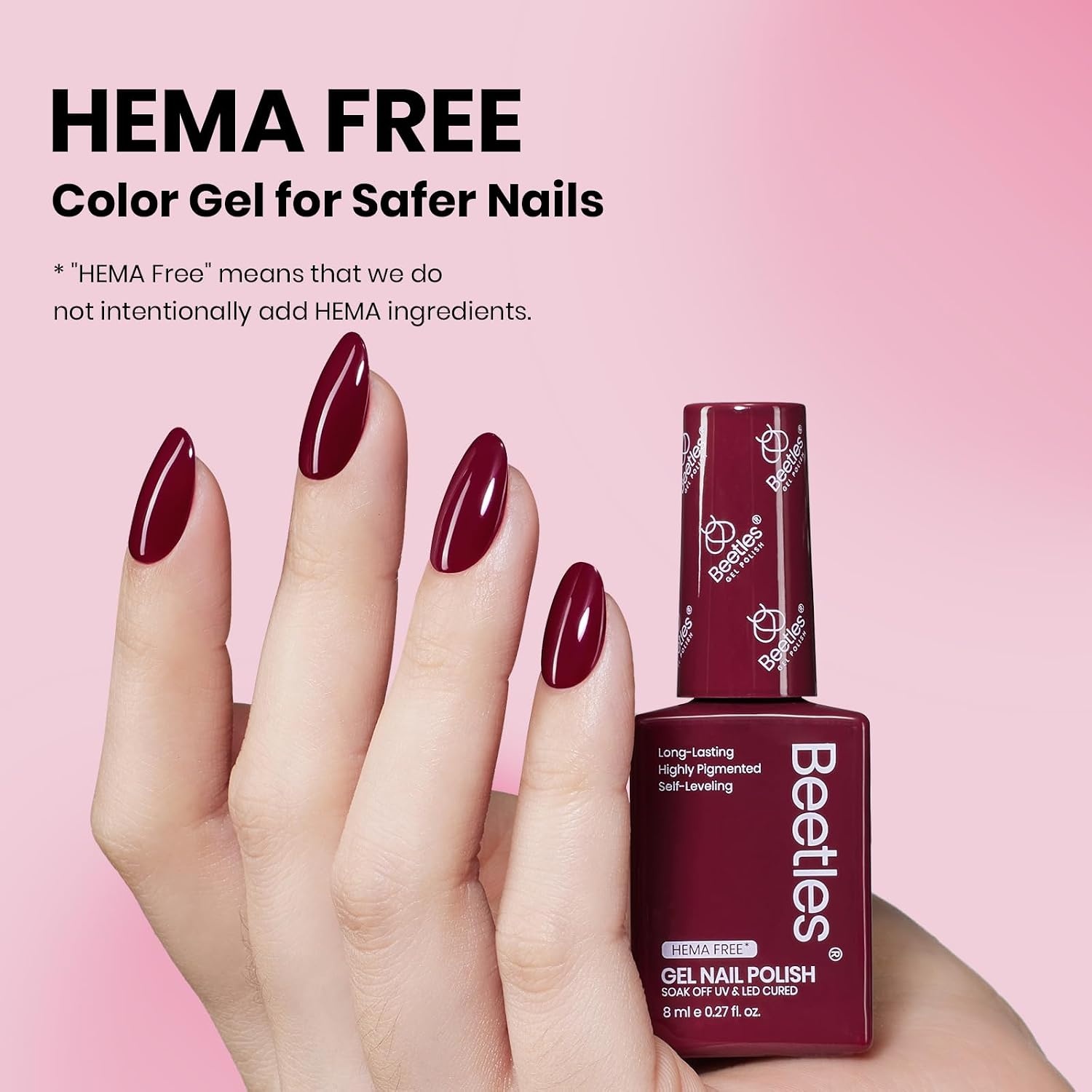 image:imageBeetles Yellow Gel Polish Butter Time Hema Free Pastel Yellow Gel Nail Polish 8ML027Fl Oz Soak Off UV LED Lamp Pastel Nails Art LongLasting Manicure Salon DIY Home Bright Summer NailsC Creme Red 8ML Modern Berry