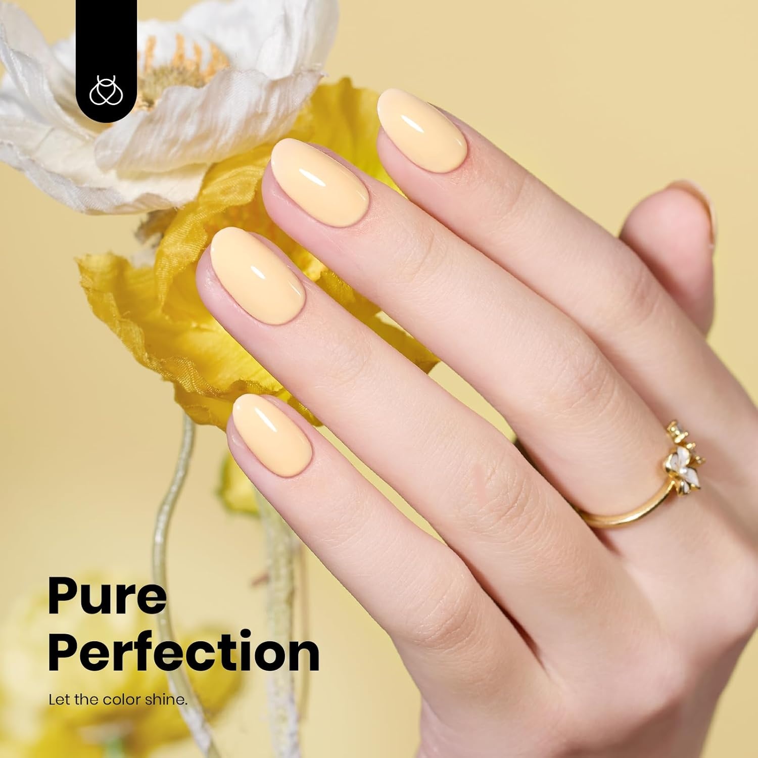 image:imageBeetles Yellow Gel Polish Butter Time Hema Free Pastel Yellow Gel Nail Polish 8ML027Fl Oz Soak Off UV LED Lamp Pastel Nails Art LongLasting Manicure Salon DIY Home Bright Summer NailsK Creme Yellow 8ML Butter Time