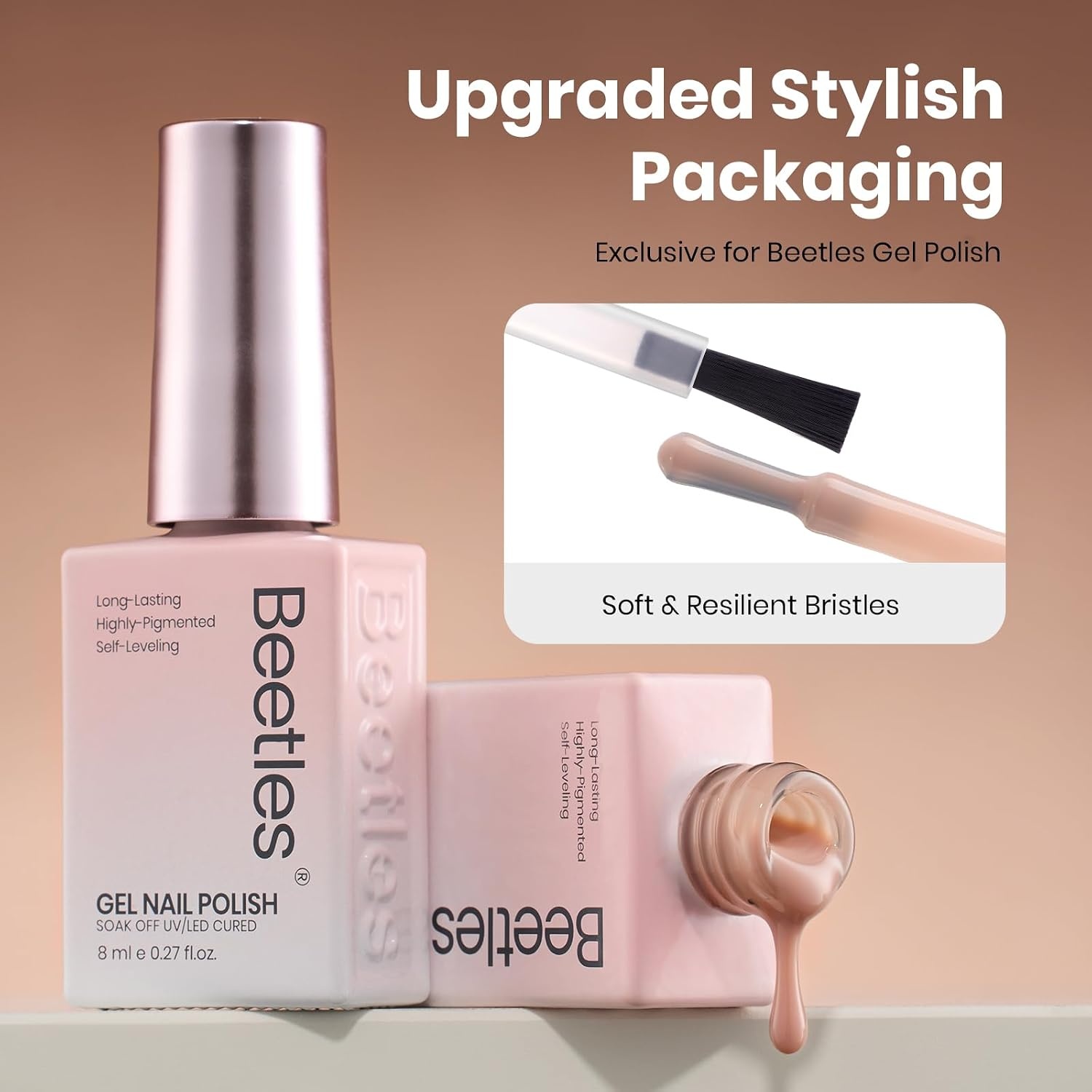 image:imageBeetles Yellow Gel Polish Butter Time Hema Free Pastel Yellow Gel Nail Polish 8ML027Fl Oz Soak Off UV LED Lamp Pastel Nails Art LongLasting Manicure Salon DIY Home Bright Summer NailsI Sheer Brown 8ML Oat Latte