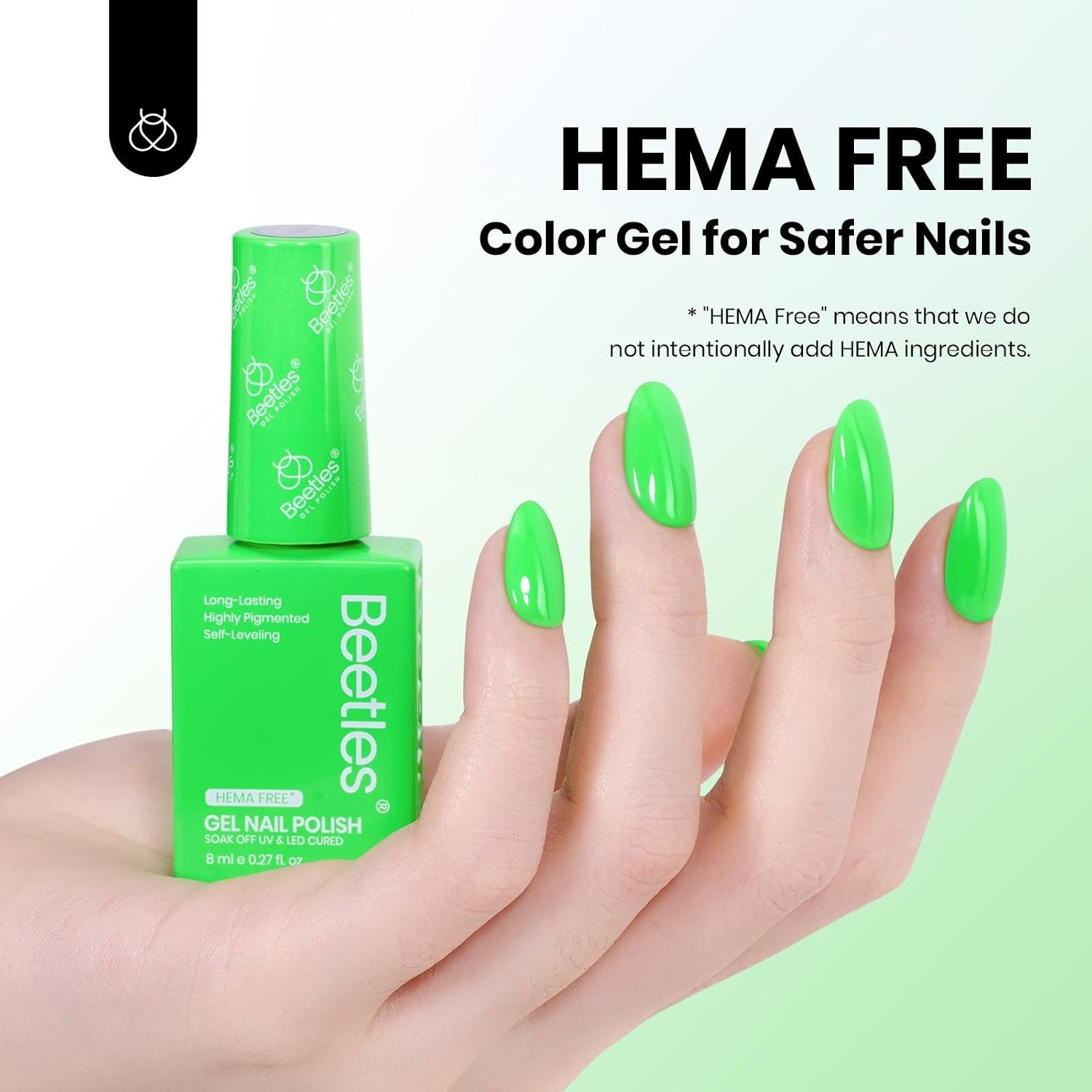 image:imageBeetles Yellow Gel Polish Butter Time Hema Free Pastel Yellow Gel Nail Polish 8ML027Fl Oz Soak Off UV LED Lamp Pastel Nails Art LongLasting Manicure Salon DIY Home Bright Summer NailsH Creme Green 8ML Neon Green