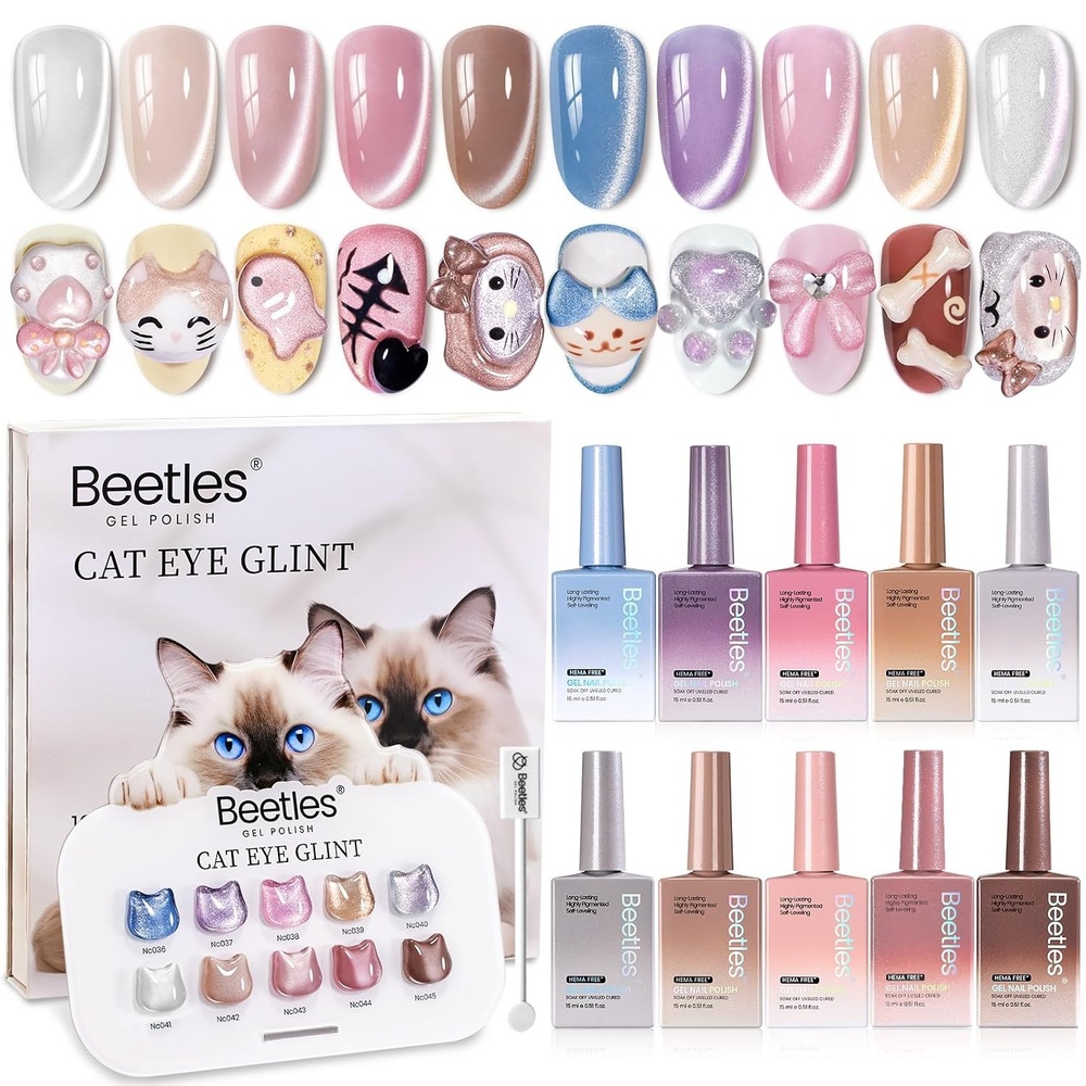 image:imageBeetles Gel Polish Set 39Pcs Red Burgundy Blue Green Nude Pink Purple Gel Nail Polish with Base Top Coat for Manicure Lovers DIY at Home UV LED Needed Gift for Women Enchanted JewelryGlint