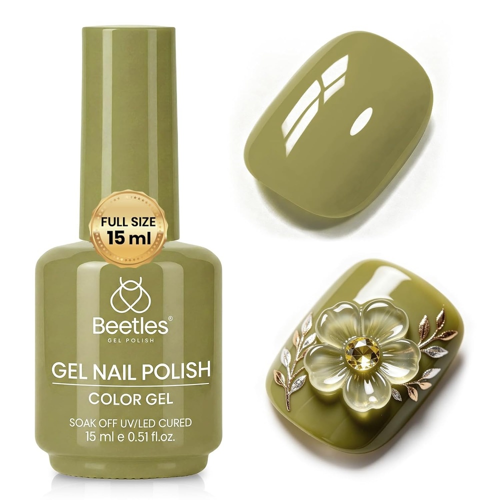 image:imageBeetles Pistachio Latte Cat Eye Gel Polish  Brown Base Green Magnetic Glow  15ml Fall Brown Cat Eye Gel Green Magnetic Glass Shimmer Effect Soak Off UV Nail Polish for DIY Nail Art Salon ManicuresH  Creme Green  Mossy Bud