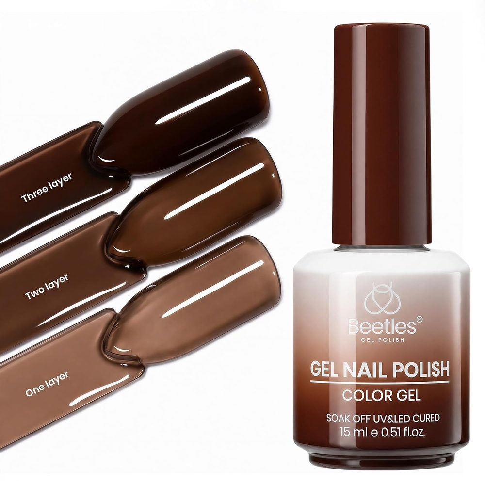 image:imageBeetles Pistachio Latte Cat Eye Gel Polish Brown Base Green Magnetic Glow 15ml Fall Brown Cat Eye Gel Green Magnetic Glass Shimmer Effect Soak Off UV Nail Polish for DIY Nail Art Salon ManicuresA Sheer Brown Morning Mocha