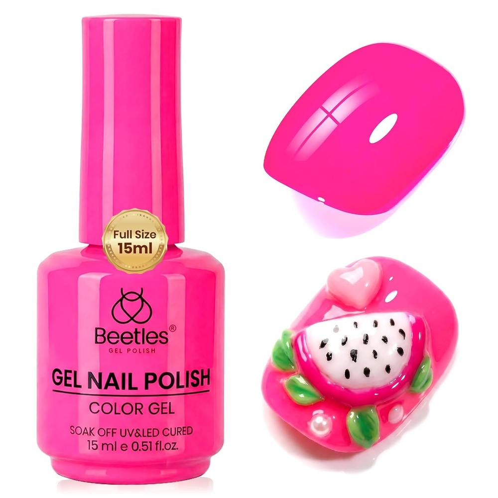 image:imageBeetles Pistachio Latte Cat Eye Gel Polish  Brown Base Green Magnetic Glow  15ml Fall Brown Cat Eye Gel Green Magnetic Glass Shimmer Effect Soak Off UV Nail Polish for DIY Nail Art Salon ManicuresB  Creme  Dragonfruit Pink