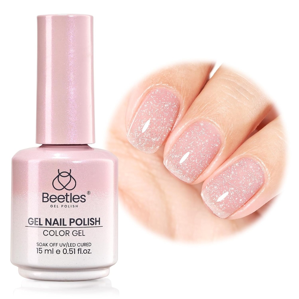 image:imageBeetles Pistachio Latte Cat Eye Gel Polish  Brown Base Green Magnetic Glow  15ml Fall Brown Cat Eye Gel Green Magnetic Glass Shimmer Effect Soak Off UV Nail Polish for DIY Nail Art Salon ManicuresB  Sheer Pink  Soft Glow Fragments