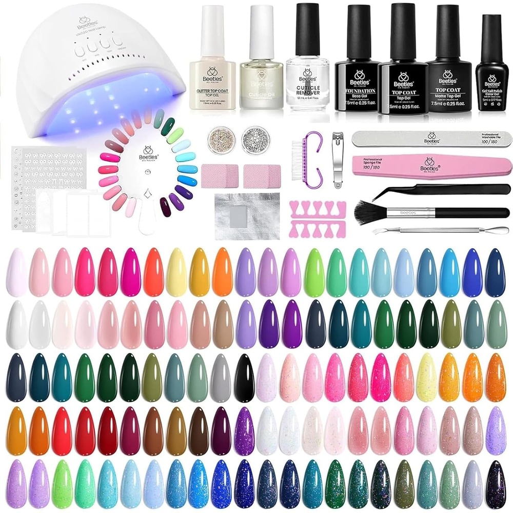 image:imageBeetles Stellar Sonata Cat Eye Gel Nail Polish Set  36 Colors Christmas Gel Nail Kit Magnetic Red Green Purple Brown Burgundy Base Glossy Matte Top Coat Soak off UV Salon Nail Art Gift for Women0 11 Color Outfits