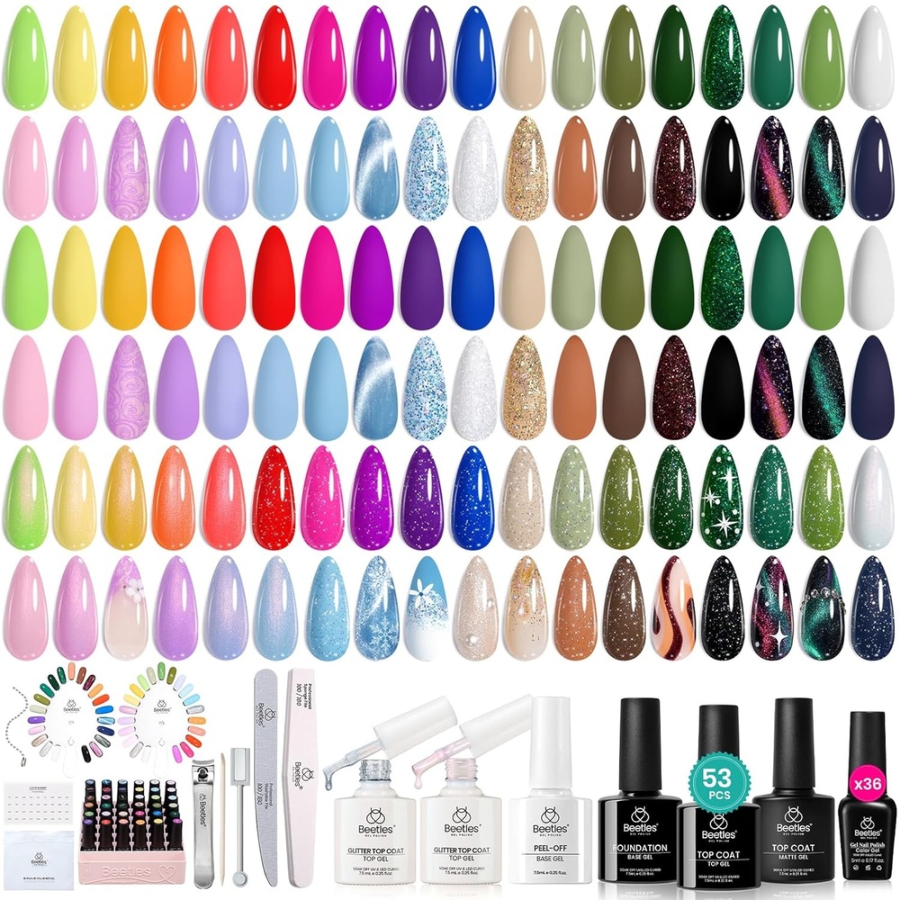 image:imageBeetles Stellar Sonata Cat Eye Gel Nail Polish Set  36 Colors Christmas Gel Nail Kit Magnetic Red Green Purple Brown Burgundy Base Glossy Matte Top Coat Soak off UV Salon Nail Art Gift for WomenTravel Diary