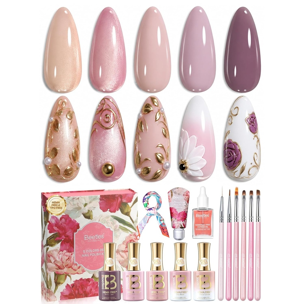 image:imageBeetles Stellar Sonata Cat Eye Gel Nail Polish Set  36 Colors Christmas Gel Nail Kit Magnetic Red Green Purple Brown Burgundy Base Glossy Matte Top Coat Soak off UV Salon Nail Art Gift for WomenRefined Everyday
