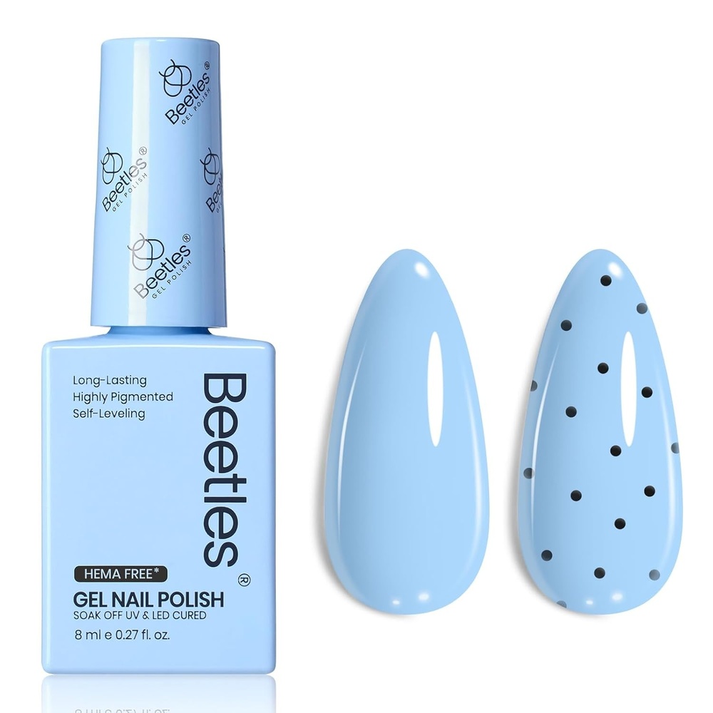 image:imageBeetles Yellow Gel Polish  Butter Time Hema Free Pastel Yellow Gel Nail Polish 8ML027Fl Oz Soak Off UV LED Lamp Pastel Nails Art LongLasting Manicure Salon DIY Home Bright Summer NailsD  Creme Blue  8ML Memories