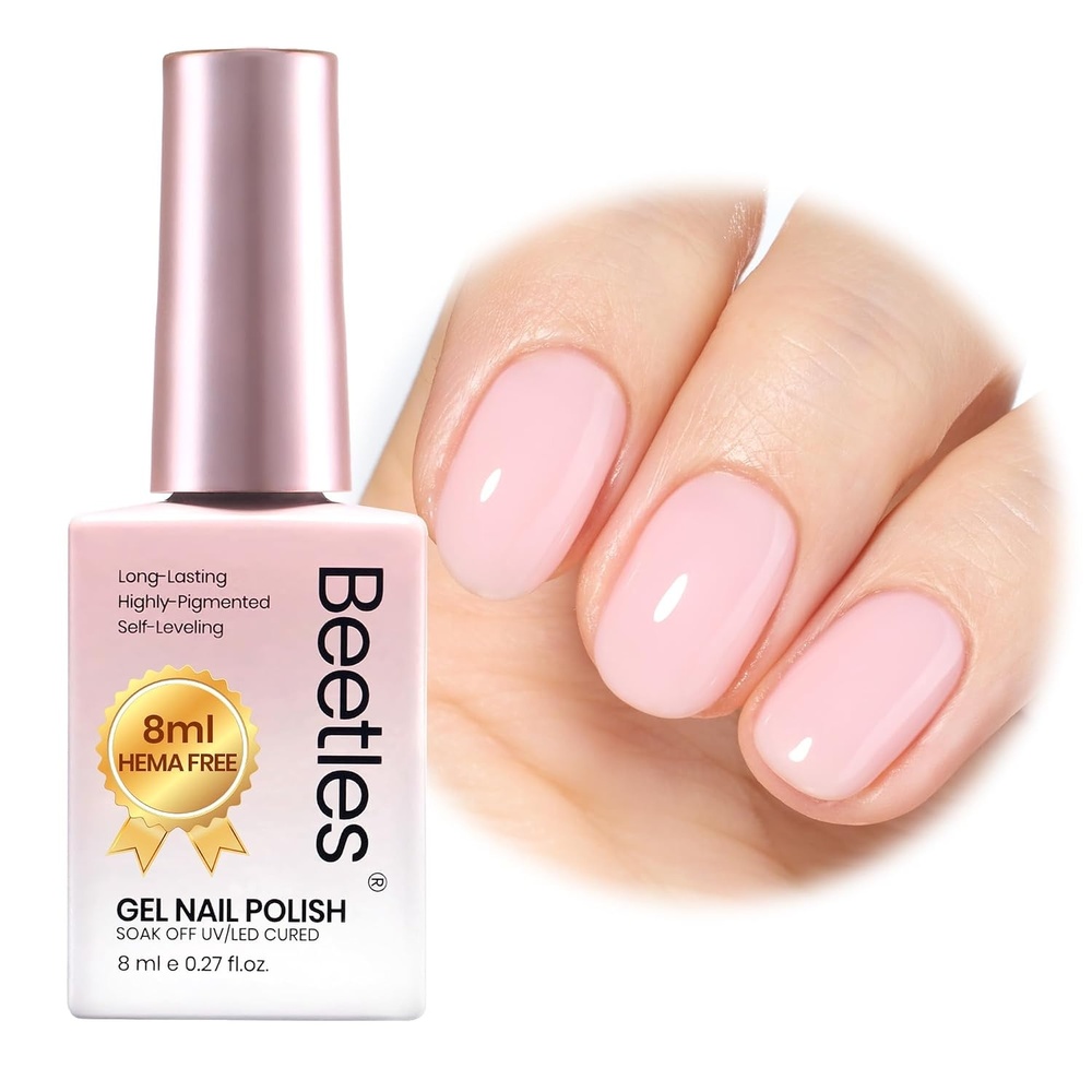 image:imageBeetles Yellow Gel Polish  Butter Time Hema Free Pastel Yellow Gel Nail Polish 8ML027Fl Oz Soak Off UV LED Lamp Pastel Nails Art LongLasting Manicure Salon DIY Home Bright Summer NailsB  Sheer Pink  8ML Misty Rose