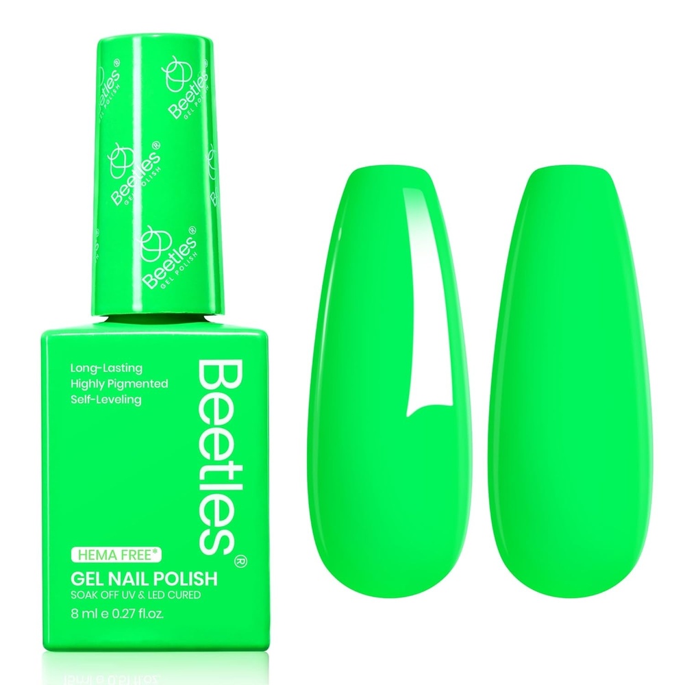 image:imageBeetles Yellow Gel Polish Butter Time Hema Free Pastel Yellow Gel Nail Polish 8ML027Fl Oz Soak Off UV LED Lamp Pastel Nails Art LongLasting Manicure Salon DIY Home Bright Summer NailsH Creme Green 8ML Neon Green