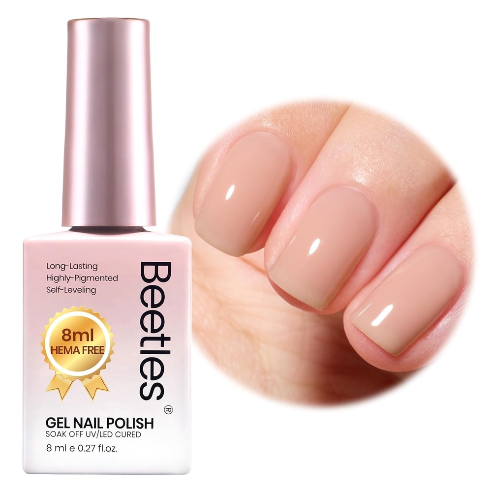 image:imageBeetles Yellow Gel Polish Butter Time Hema Free Pastel Yellow Gel Nail Polish 8ML027Fl Oz Soak Off UV LED Lamp Pastel Nails Art LongLasting Manicure Salon DIY Home Bright Summer NailsI Sheer Brown 8ML Oat Latte