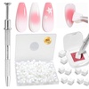 White Nail Sponge Pink Pat Painting Gel