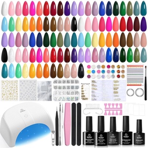 Beetles Gel Nail Polish Set, 36 Colors Gel Polish Set Sparkle Red Pink Glitter Black Nail Kit Free Journey Collection with 3Pcs Base Top Coat Soak off Uv Gel Polish Manicure Kit(0- 32 Colors Emotional Spectrum PRO)