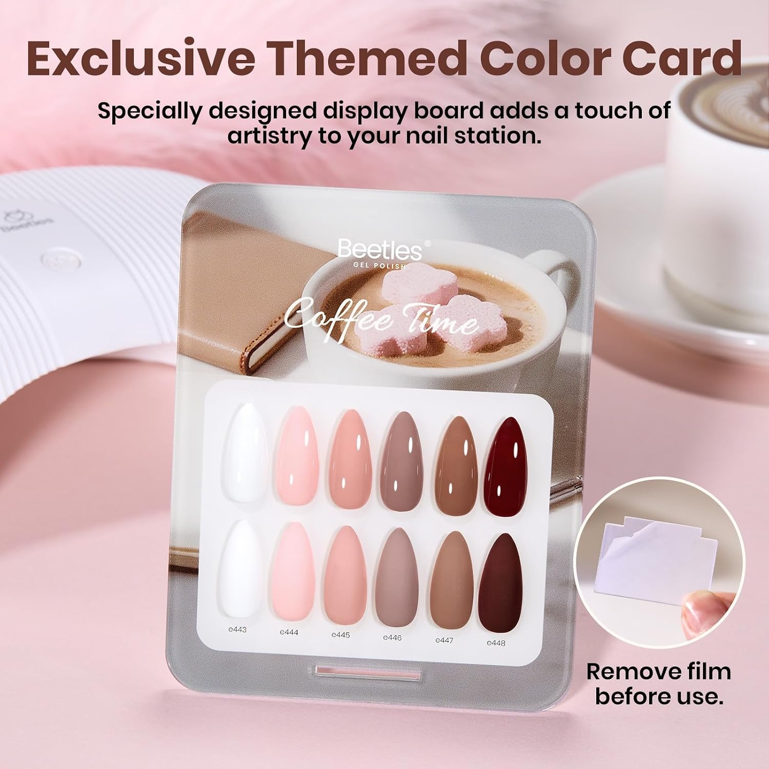 image:imageBeetles Brown Cat Eye Gel Nail Polish Set Gilded Amber Fall Gel Polish 6 Colors 15ML Full Size Glitter Gel Nail Kit Glass Cat Eye Magnetic Effect Soak Off UV Nail Art Salon DIY Gift for WomenCoffee Time