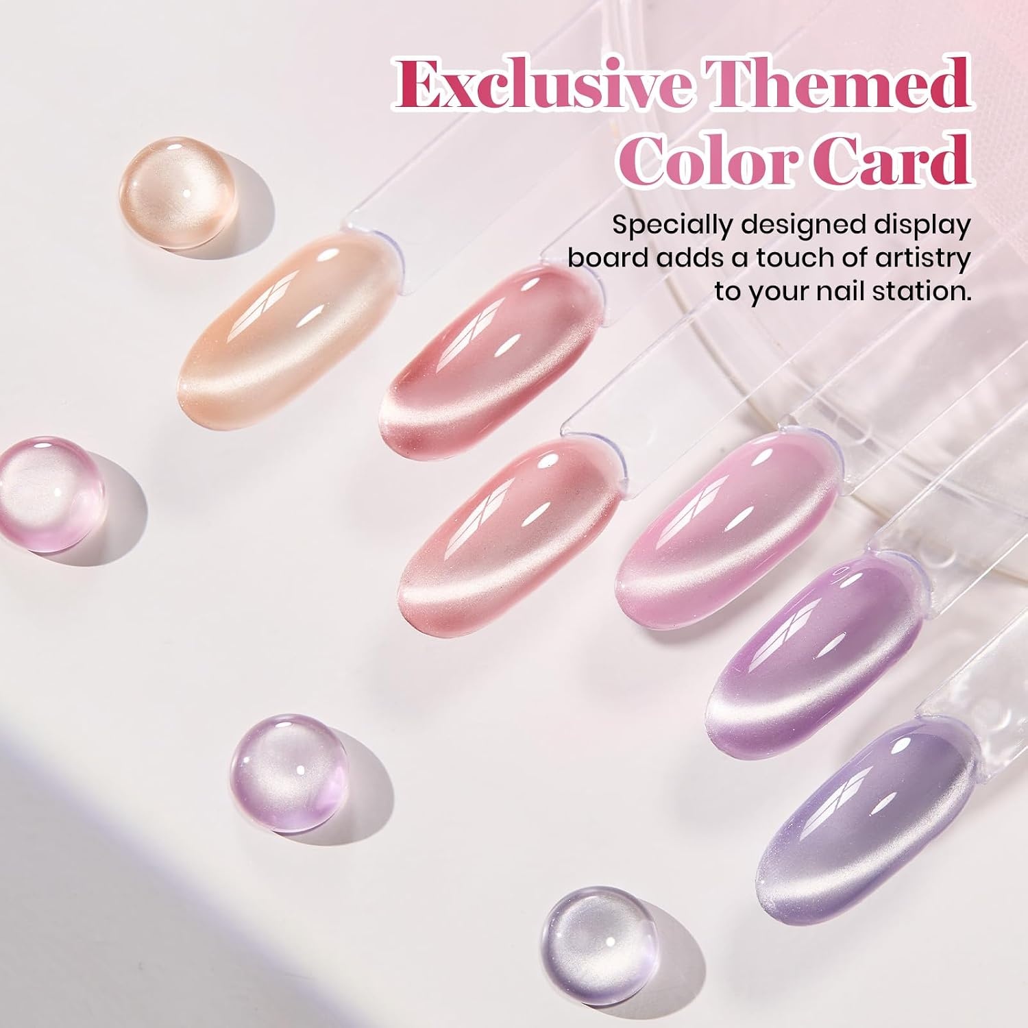 image:imageBeetles Brown Cat Eye Gel Nail Polish Set Gilded Amber Fall Gel Polish 6 Colors 15ML Full Size Glitter Gel Nail Kit Glass Cat Eye Magnetic Effect Soak Off UV Nail Art Salon DIY Gift for WomenSilken Moonlight