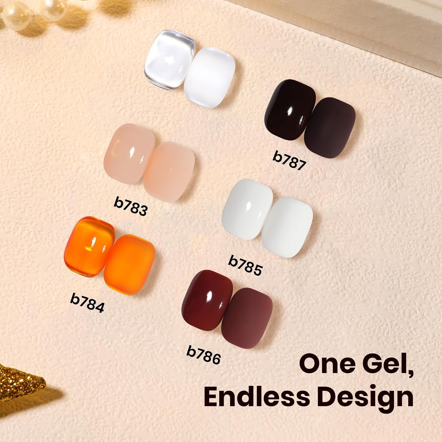 image:imageBeetles Brown Cat Eye Gel Nail Polish Set Gilded Amber Fall Gel Polish 6 Colors 15ML Full Size Glitter Gel Nail Kit Glass Cat Eye Magnetic Effect Soak Off UV Nail Art Salon DIY Gift for WomenAmber Traces