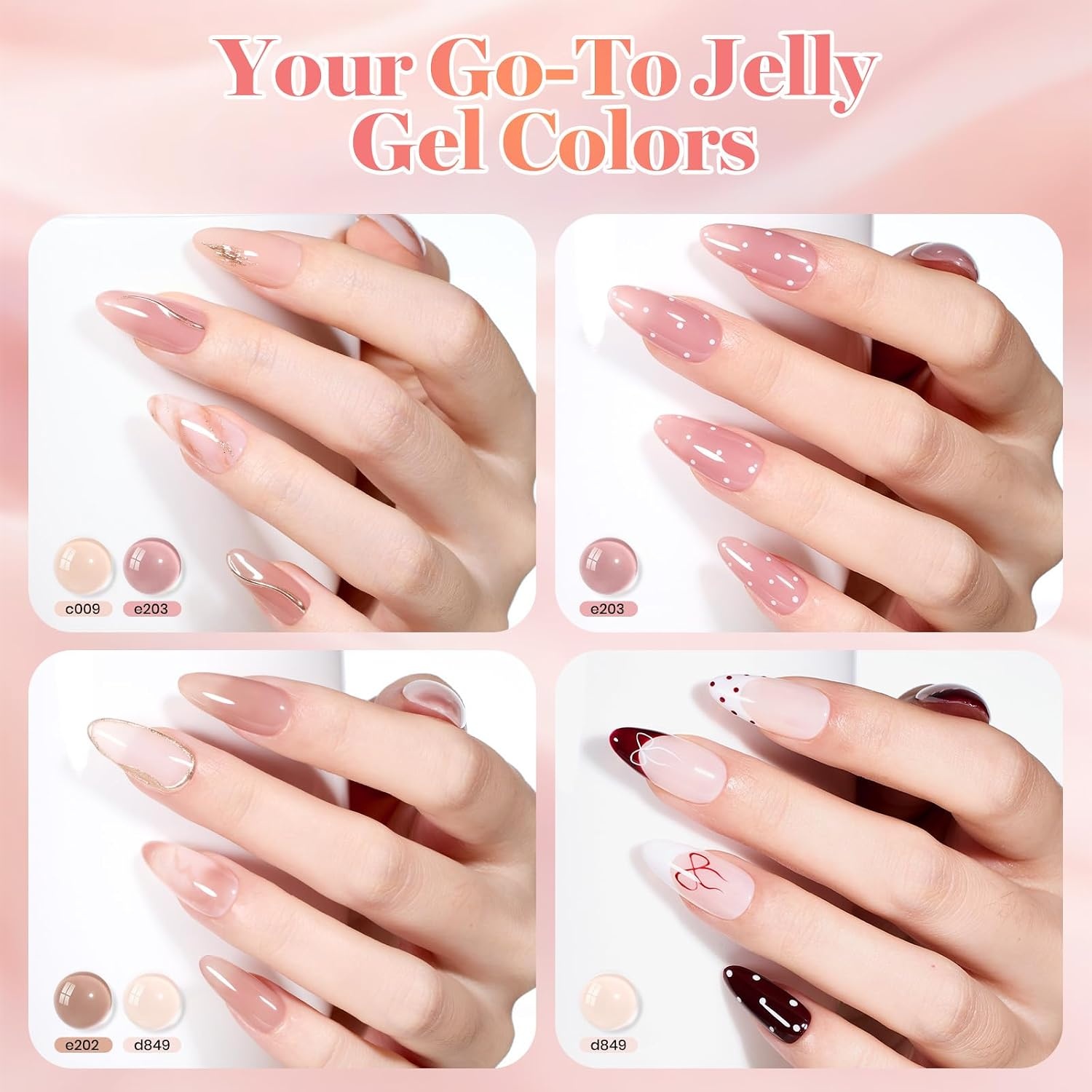 image:imageBeetles Brown Cat Eye Gel Nail Polish Set Gilded Amber Fall Gel Polish 6 Colors 15ML Full Size Glitter Gel Nail Kit Glass Cat Eye Magnetic Effect Soak Off UV Nail Art Salon DIY Gift for WomenEarthy Rose