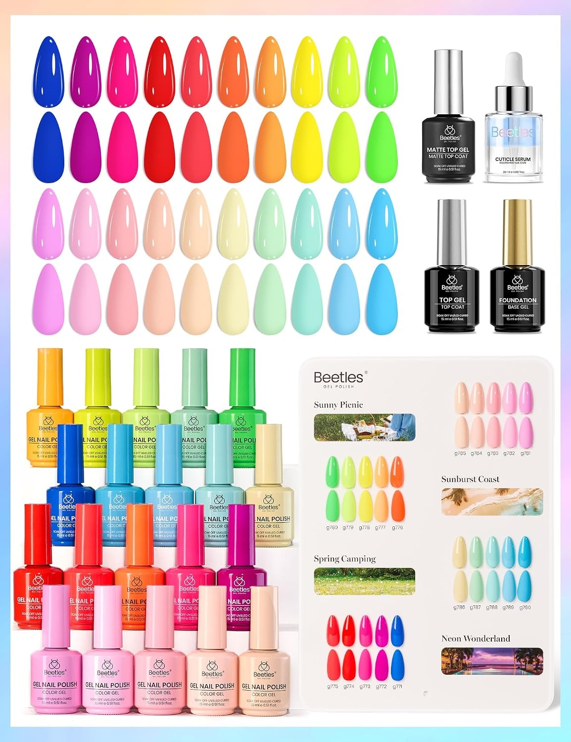 image:imageBeetles Brown Cat Eye Gel Nail Polish Set Gilded Amber Fall Gel Polish 6 Colors 15ML Full Size Glitter Gel Nail Kit Glass Cat Eye Magnetic Effect Soak Off UV Nail Art Salon DIY Gift for WomenCandy Electric