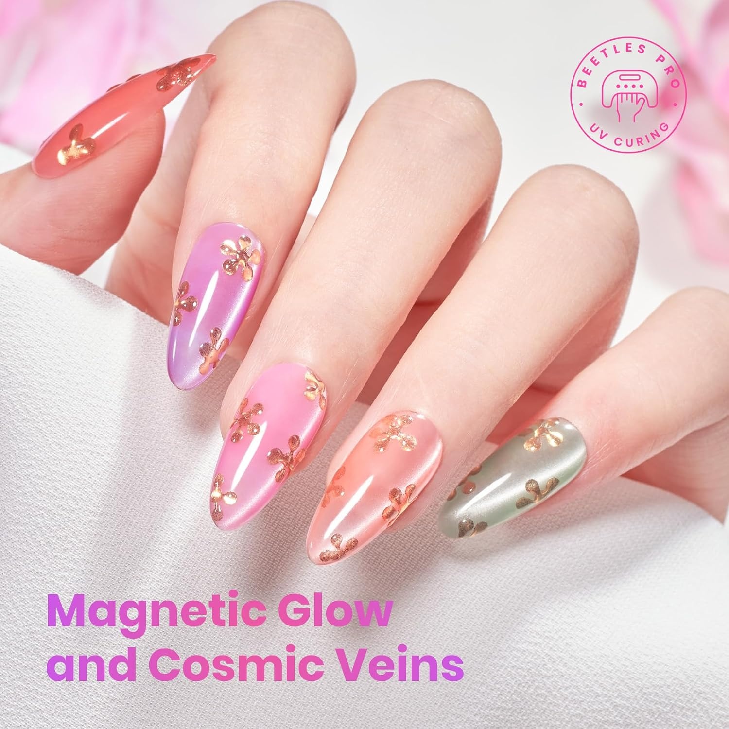 image:imageBeetles Brown Cat Eye Gel Nail Polish Set Gilded Amber Fall Gel Polish 6 Colors 15ML Full Size Glitter Gel Nail Kit Glass Cat Eye Magnetic Effect Soak Off UV Nail Art Salon DIY Gift for Women000Fairy Garden
