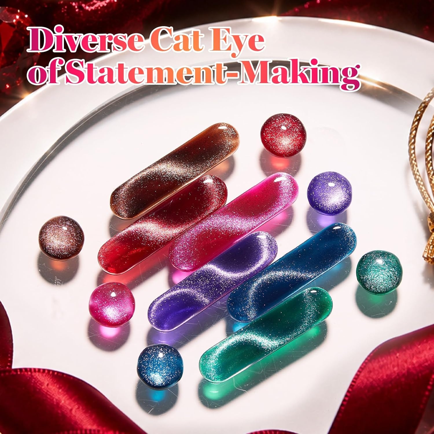 image:imageBeetles Brown Cat Eye Gel Nail Polish Set Gilded Amber Fall Gel Polish 6 Colors 15ML Full Size Glitter Gel Nail Kit Glass Cat Eye Magnetic Effect Soak Off UV Nail Art Salon DIY Gift for Women000Velvet Reveria