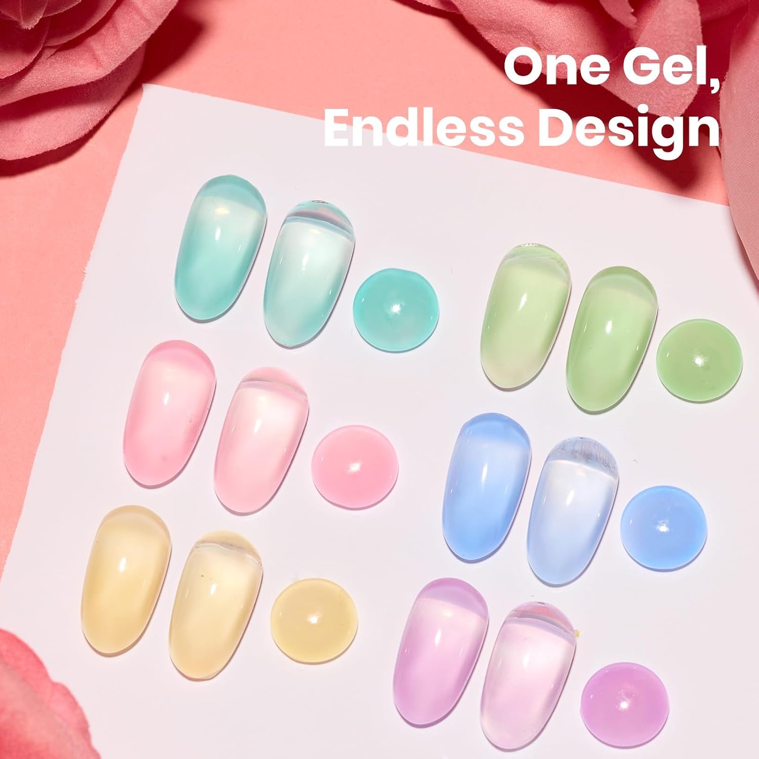 image:imageBeetles Brown Cat Eye Gel Nail Polish Set Gilded Amber Fall Gel Polish 6 Colors 15ML Full Size Glitter Gel Nail Kit Glass Cat Eye Magnetic Effect Soak Off UV Nail Art Salon DIY Gift for Women000Spring Nectar