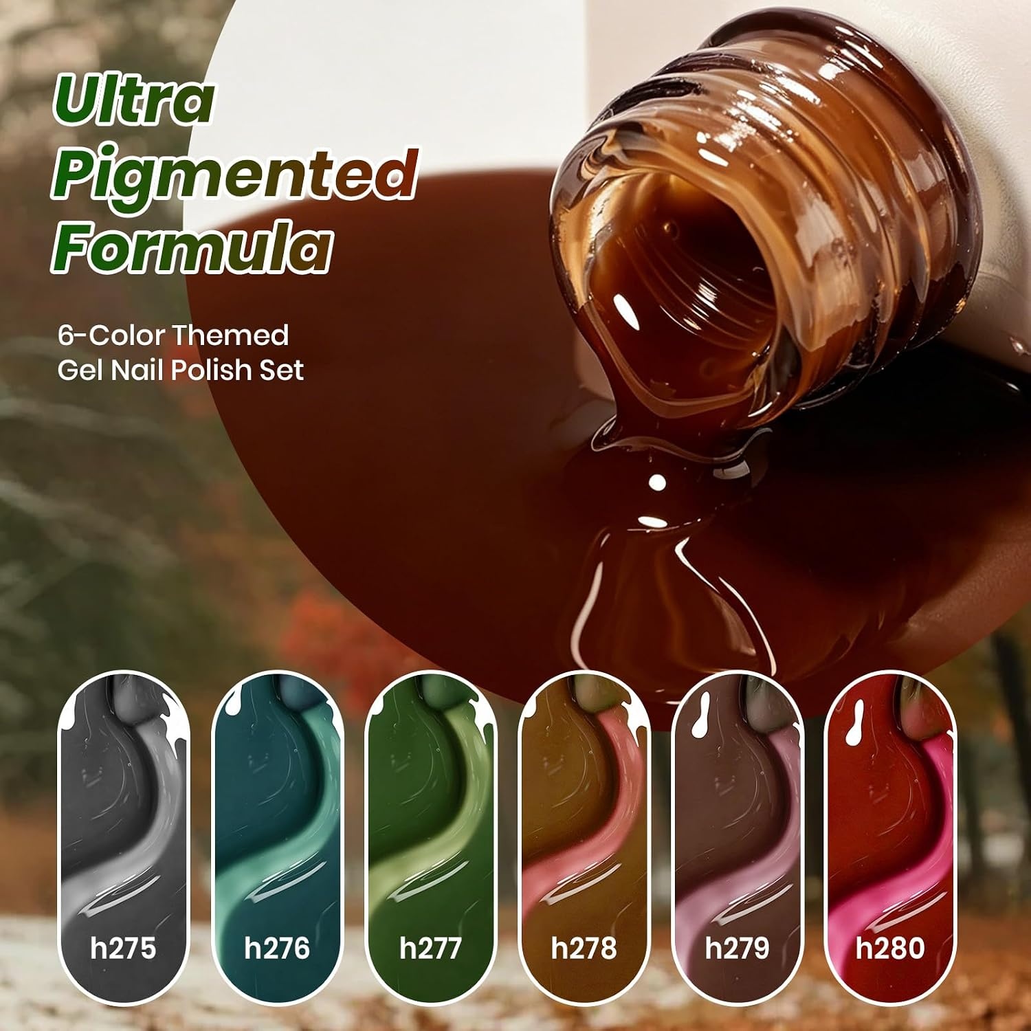 image:imageBeetles Cat Eye Gel Nail Polish Set Gilded Street 6 Colors Fall Gel Polish Glitter Gel Nail Kit Brown Red Gold Green 3D Shimmer Effect Soak Off UV DIY Salon Nail Art Fall Manicure Gift for WomenB Sheer Mixed Finishes Natural Coda