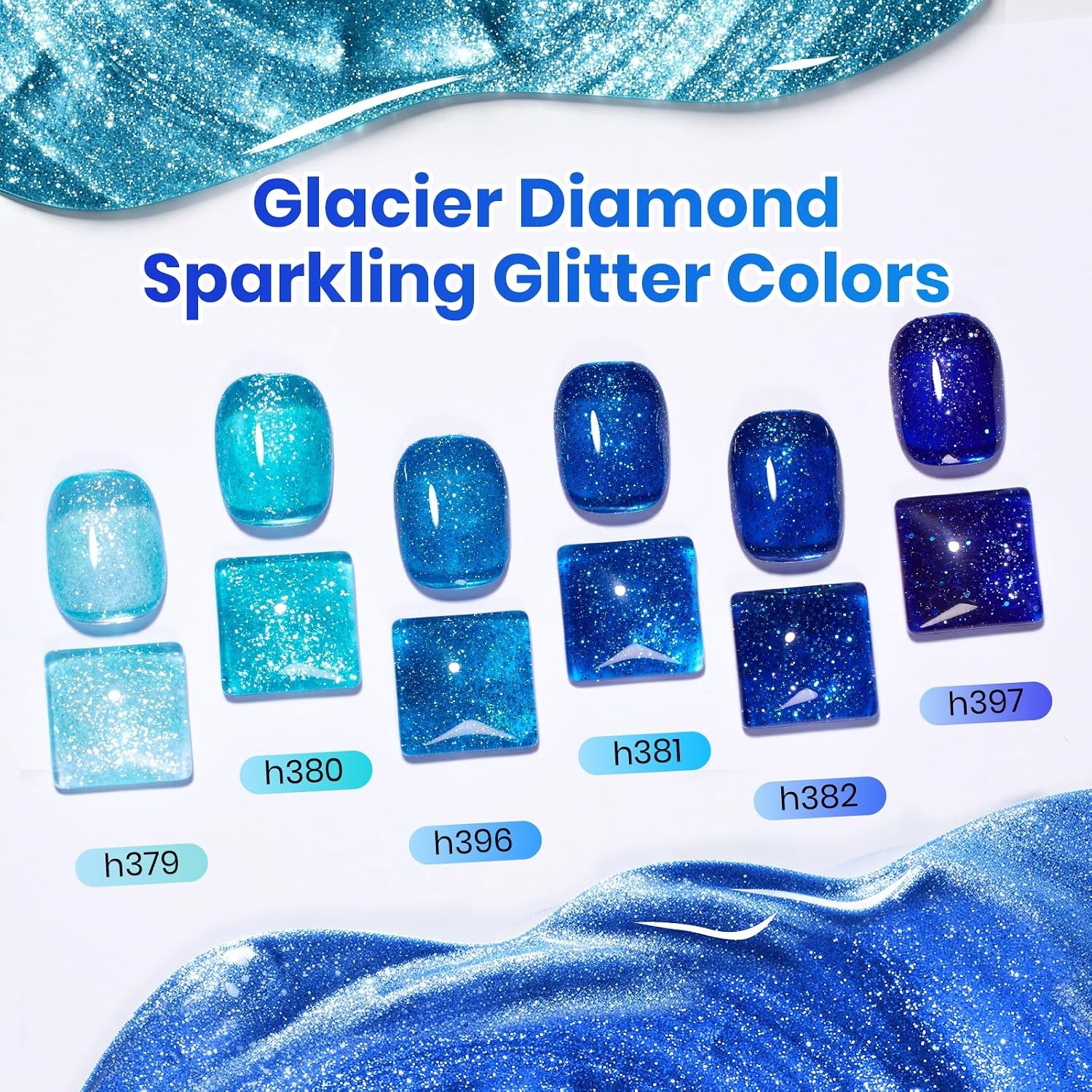 image:imageBeetles Cat Eye Gel Nail Polish Set Gilded Street 6 Colors Fall Gel Polish Glitter Gel Nail Kit Brown Red Gold Green 3D Shimmer Effect Soak Off UV DIY Salon Nail Art Fall Manicure Gift for WomenD Flakie Blue Glacier Diamond