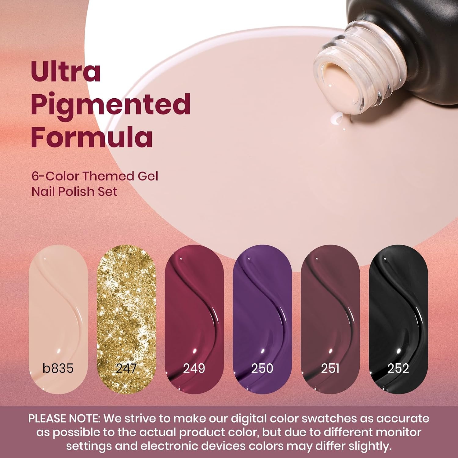 image:imageBeetles Cat Eye Gel Nail Polish Set Gilded Street 6 Colors Fall Gel Polish Glitter Gel Nail Kit Brown Red Gold Green 3D Shimmer Effect Soak Off UV DIY Salon Nail Art Fall Manicure Gift for WomenA Mixed Finishes Terra Dusk