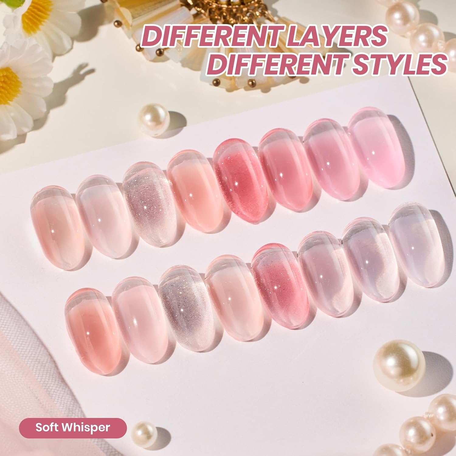image:imageBeetles Cat Eye Gel Nail Polish Set Gilded Street 6 Colors Fall Gel Polish Glitter Gel Nail Kit Brown Red Gold Green 3D Shimmer Effect Soak Off UV DIY Salon Nail Art Fall Manicure Gift for WomenA Sheer Nude Soft Whisper