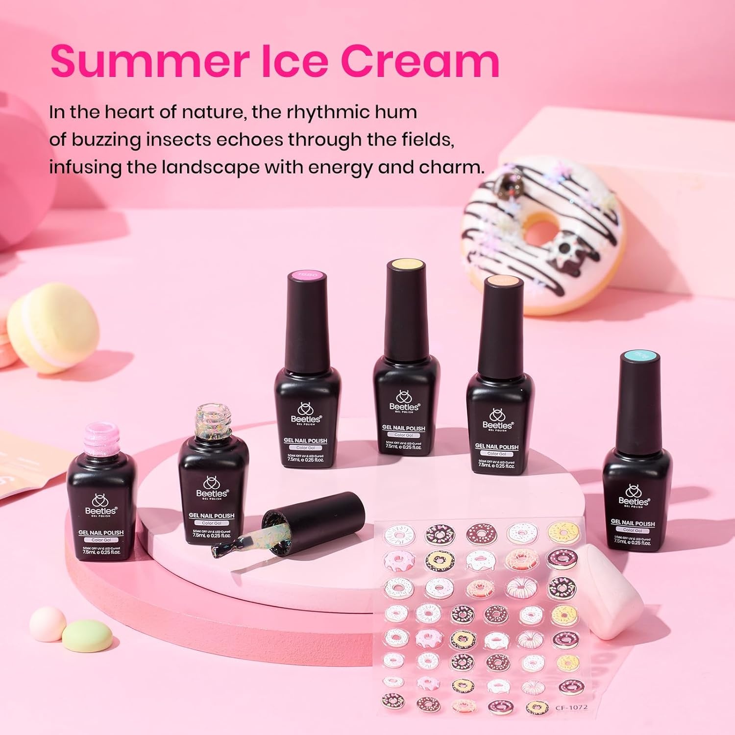 image:imageBeetles Cat Eye Gel Nail Polish Set Gilded Street 6 Colors Fall Gel Polish Glitter Gel Nail Kit Brown Red Gold Green 3D Shimmer Effect Soak Off UV DIY Salon Nail Art Fall Manicure Gift for WomenD Mixed Finishes Summer Ice Cream