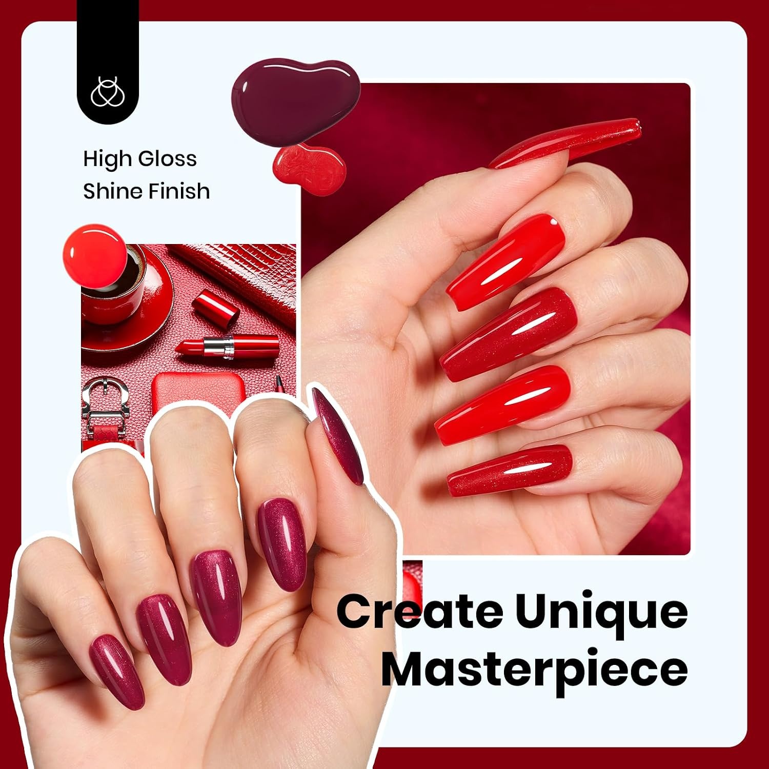 image:imageBeetles Cat Eye Gel Nail Polish Set Gilded Street 6 Colors Fall Gel Polish Glitter Gel Nail Kit Brown Red Gold Green 3D Shimmer Effect Soak Off UV DIY Salon Nail Art Fall Manicure Gift for WomenBloody Red