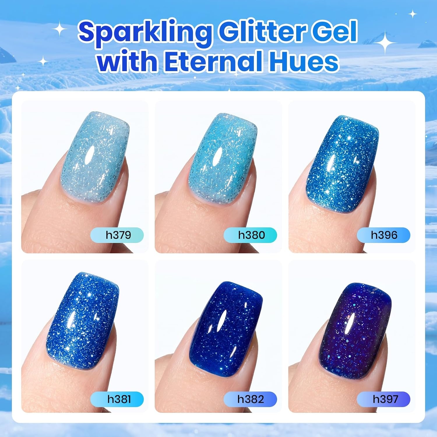 image:imageBeetles Cat Eye Gel Nail Polish Set Gilded Street 6 Colors Fall Gel Polish Glitter Gel Nail Kit Brown Red Gold Green 3D Shimmer Effect Soak Off UV DIY Salon Nail Art Fall Manicure Gift for WomenD Flakie Blue Glacier Diamond