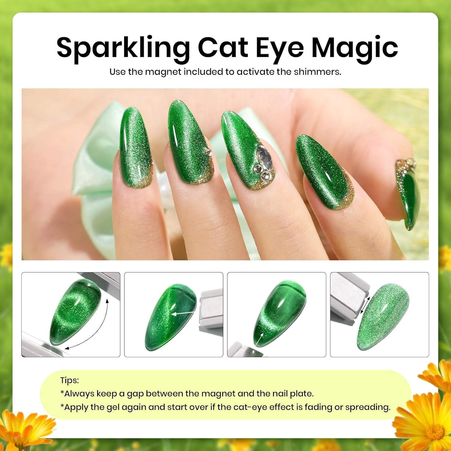 image:imageBeetles Cat Eye Gel Nail Polish Set Gilded Street 6 Colors Fall Gel Polish Glitter Gel Nail Kit Brown Red Gold Green 3D Shimmer Effect Soak Off UV DIY Salon Nail Art Fall Manicure Gift for WomenD Mixed Finishes Summer Beats