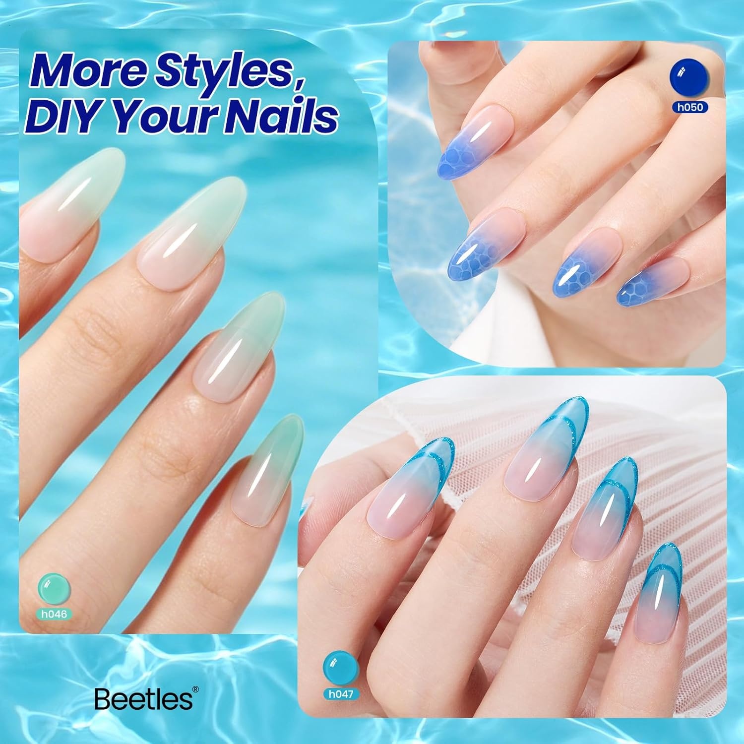 image:imageBeetles Cat Eye Gel Nail Polish Set Gilded Street 6 Colors Fall Gel Polish Glitter Gel Nail Kit Brown Red Gold Green 3D Shimmer Effect Soak Off UV DIY Salon Nail Art Fall Manicure Gift for WomenD Sheer Blue Ocean Veil