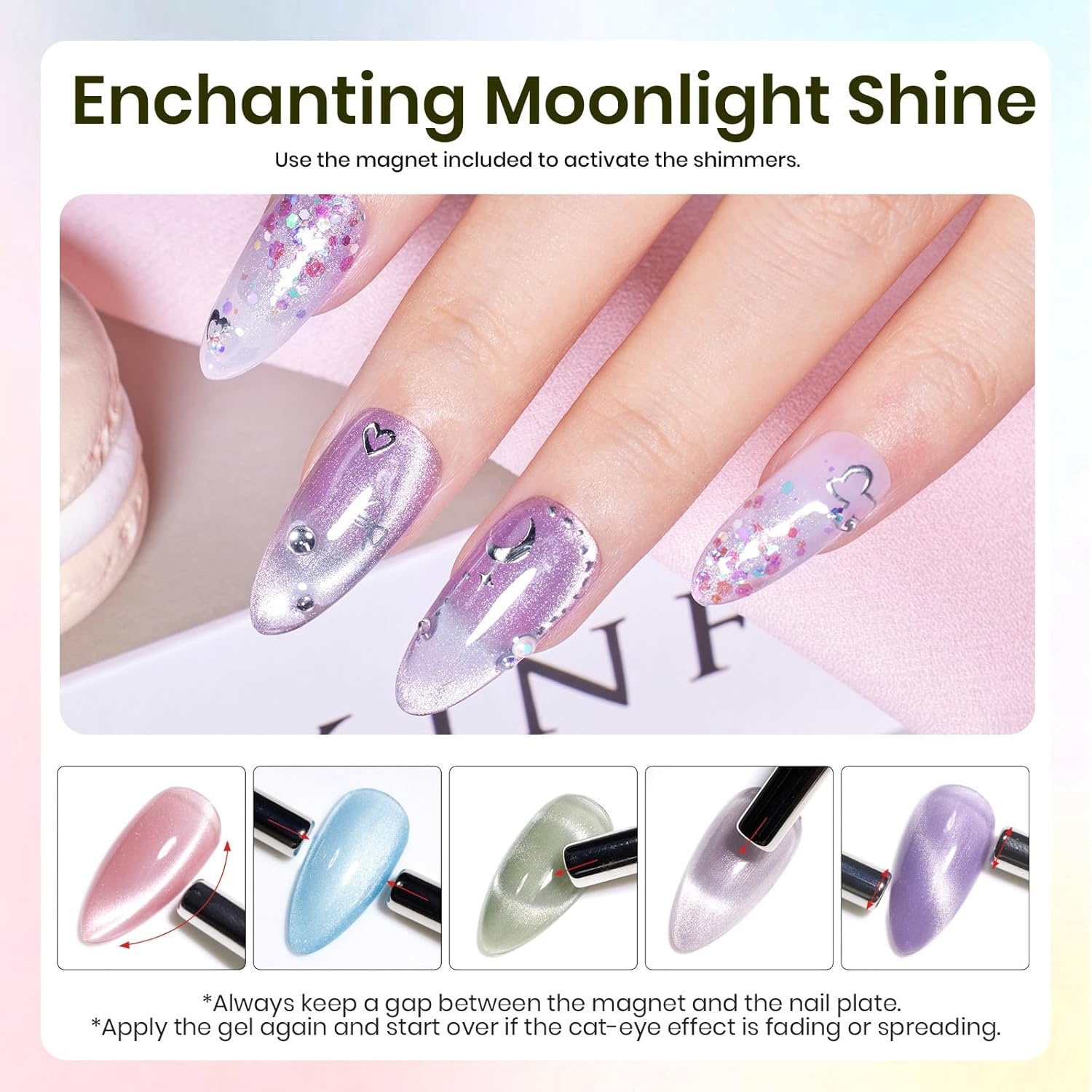 image:imageBeetles Cat Eye Gel Nail Polish Set Gilded Street 6 Colors Fall Gel Polish Glitter Gel Nail Kit Brown Red Gold Green 3D Shimmer Effect Soak Off UV DIY Salon Nail Art Fall Manicure Gift for Women00Light Lucite