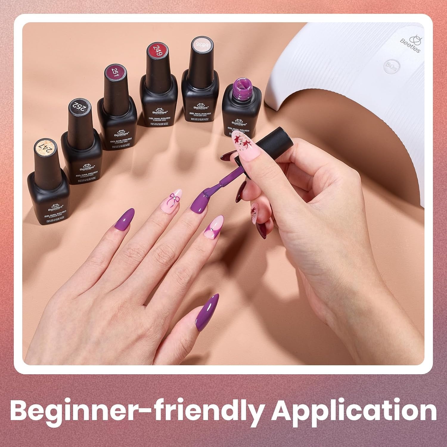 image:imageBeetles Cat Eye Gel Nail Polish Set Gilded Street 6 Colors Fall Gel Polish Glitter Gel Nail Kit Brown Red Gold Green 3D Shimmer Effect Soak Off UV DIY Salon Nail Art Fall Manicure Gift for WomenA Mixed Finishes Terra Dusk