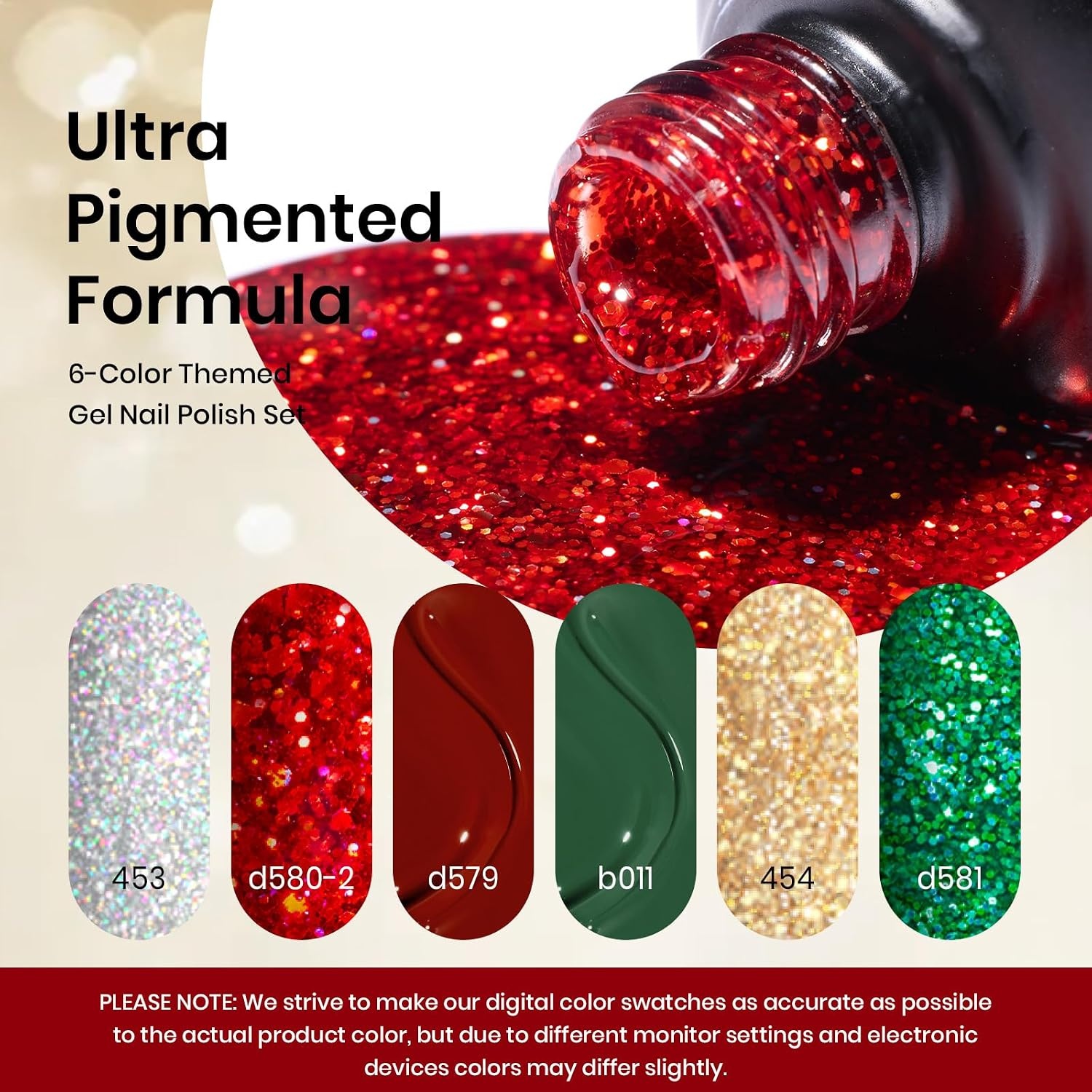 image:imageBeetles Cat Eye Gel Nail Polish Set Gilded Street 6 Colors Fall Gel Polish Glitter Gel Nail Kit Brown Red Gold Green 3D Shimmer Effect Soak Off UV DIY Salon Nail Art Fall Manicure Gift for Women000Holly Berries