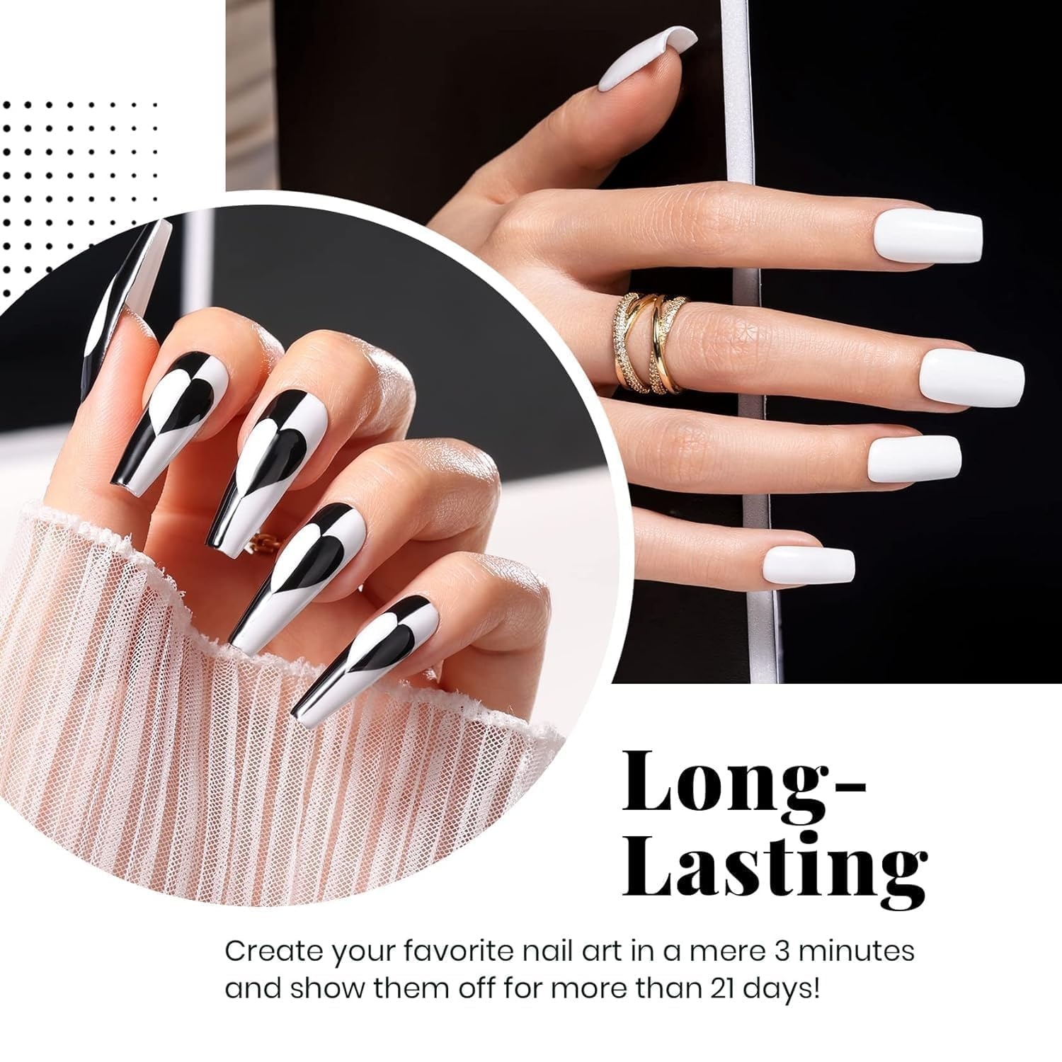image:imageBeetles Cat Eye Gel Nail Polish Set Gilded Street 6 Colors Fall Gel Polish Glitter Gel Nail Kit Brown Red Gold Green 3D Shimmer Effect Soak Off UV DIY Salon Nail Art Fall Manicure Gift for Women00Black White Colors